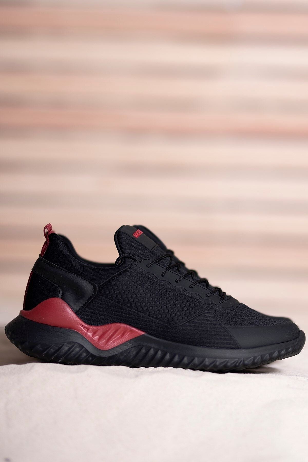 Riccon Siyah Kırmızı Unisex Sneaker 00122044