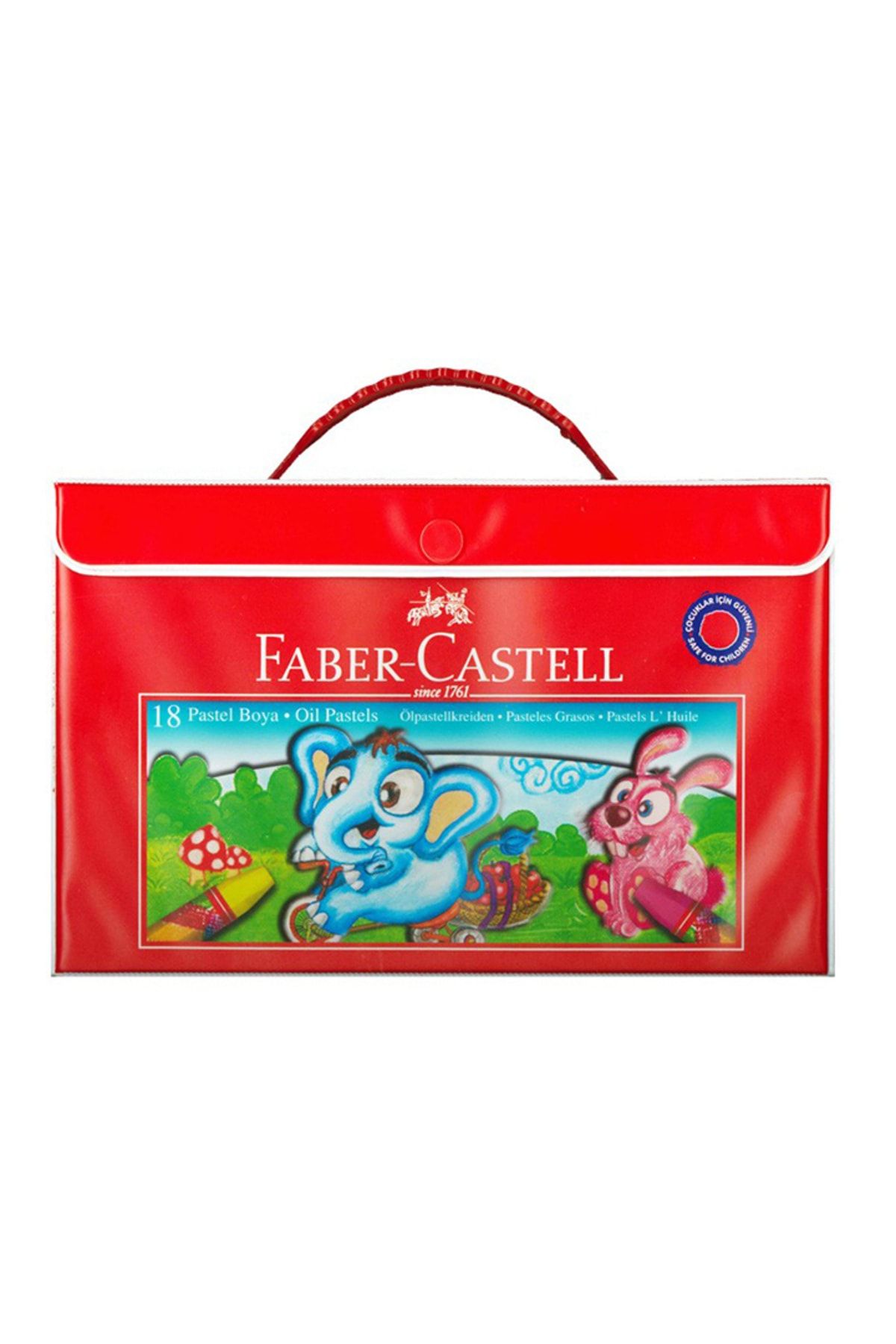 Faber Castell Fc Plastik Çantalı Tutuculu Pastel Boya 18 Renk