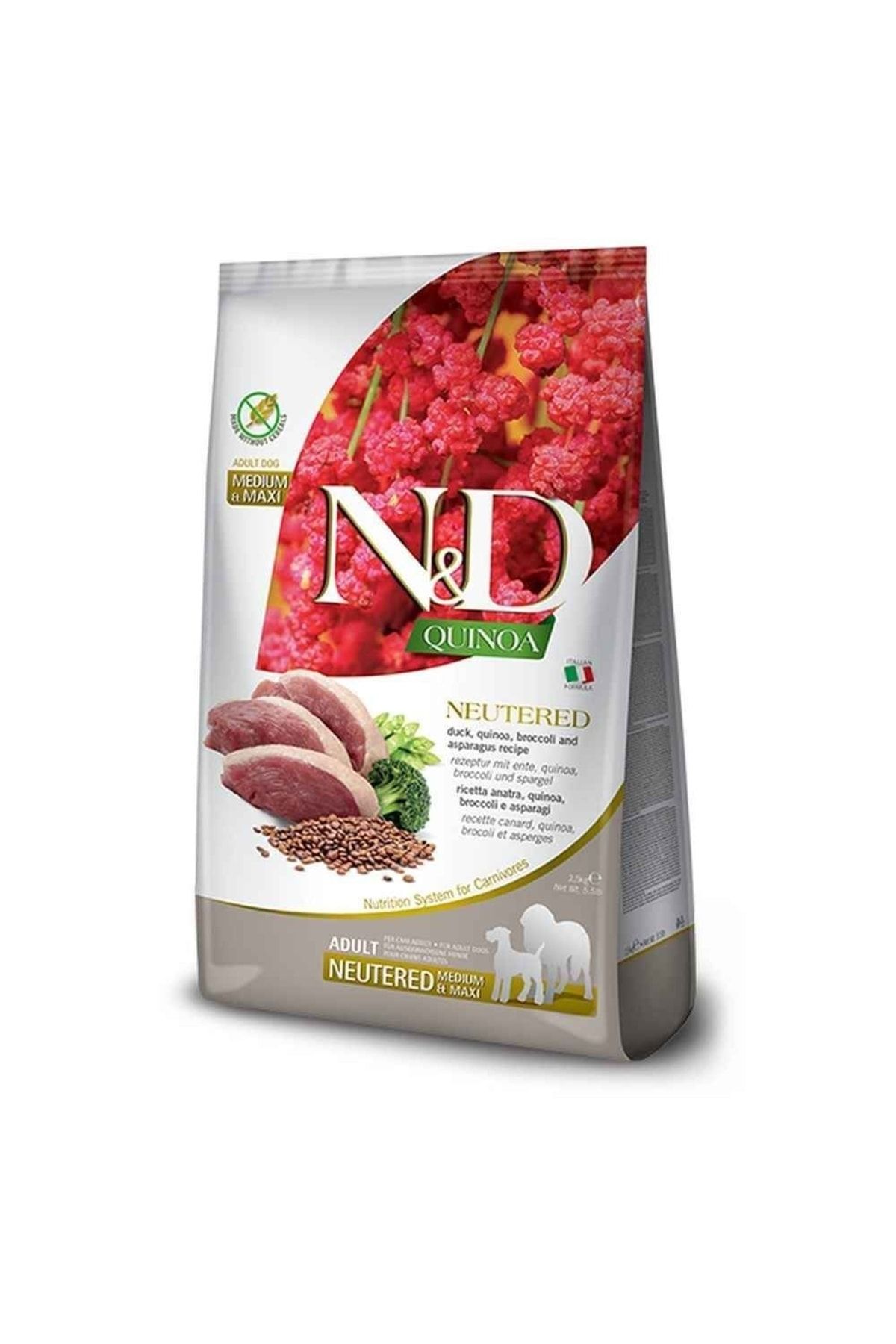 N & D Quinoa Ördek Ve Brokoli Büyük Ve Orta Irk Yetişkin Kısırlaştırılmış Köpek Maması 12 Kg