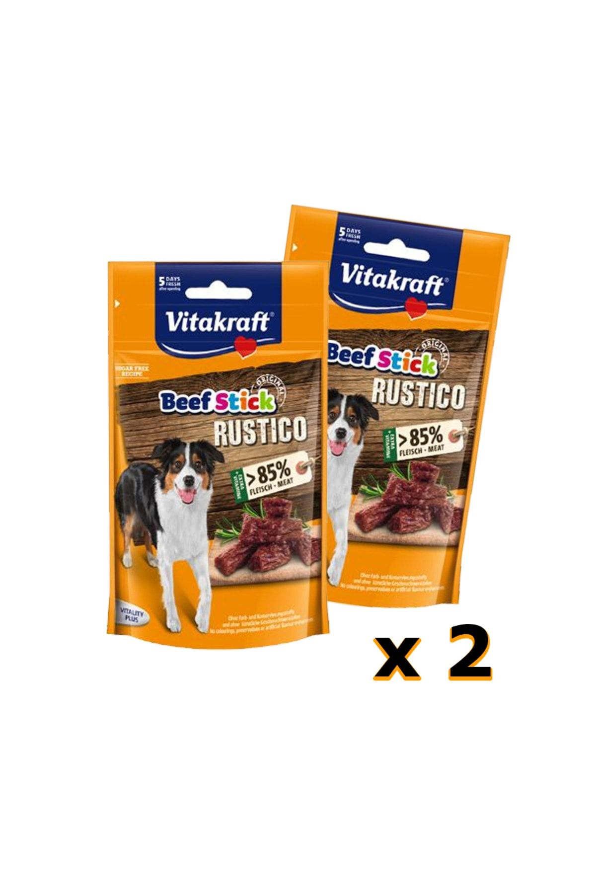 Vitakraft Beef Stick Rustico Dana Eti Parçalarından Köpek Ödülü 55 Gr X 2 Adet