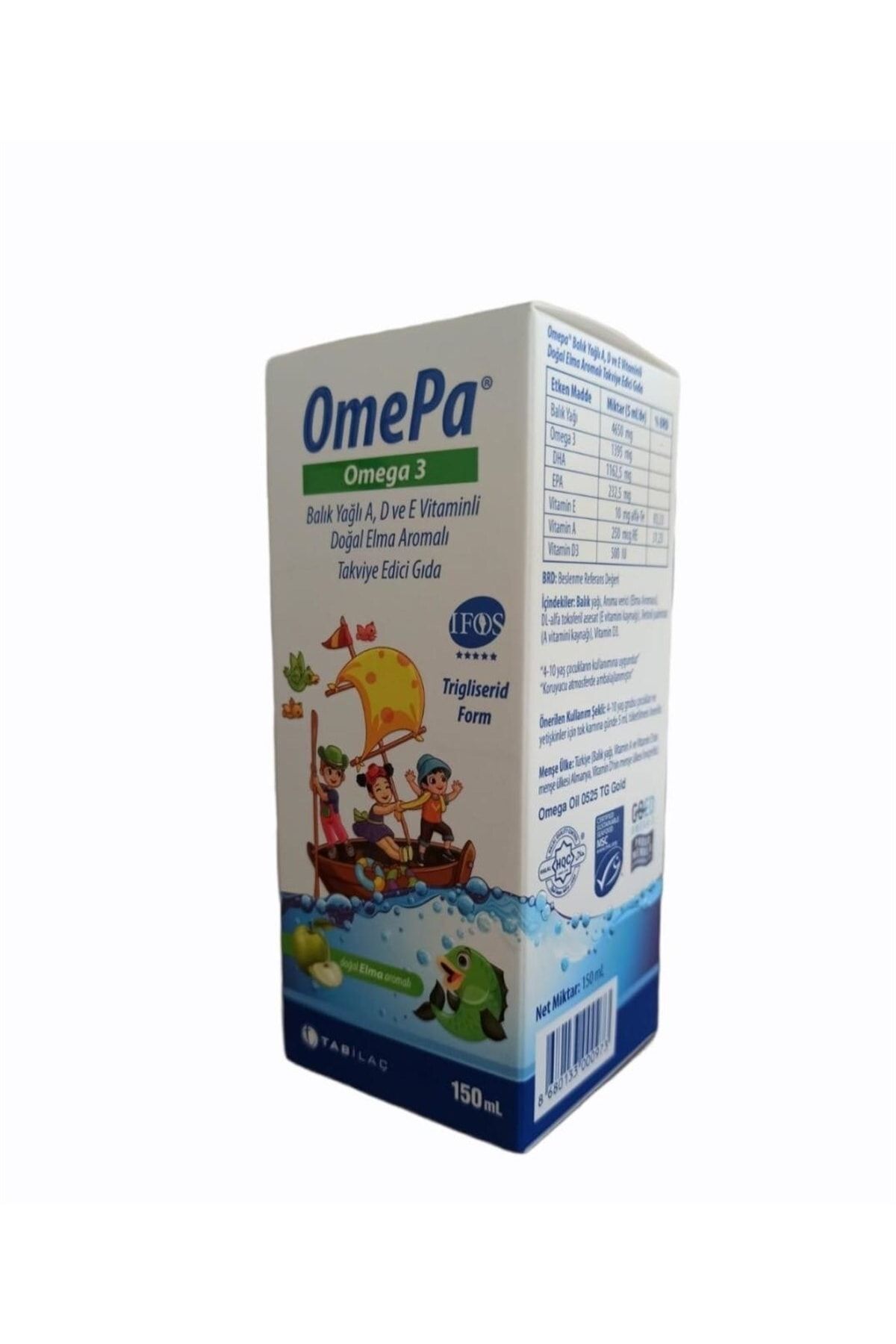 Omepa Omega 3 Elma Aromalı Şurup 150 ml