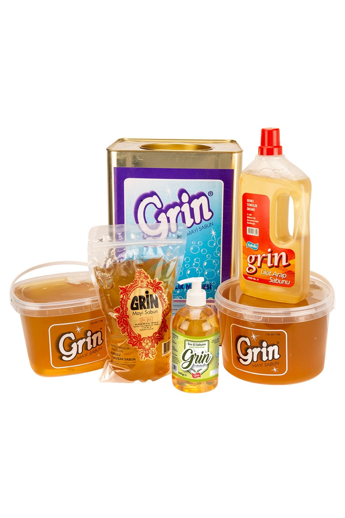 Grin Arap Sabunu Ailesi, Tüm Ürünler (SIVI 0.5, 1KG - JEL 1, 2, 3 VE 1 6 KG) Organik Sıvı Sabun
