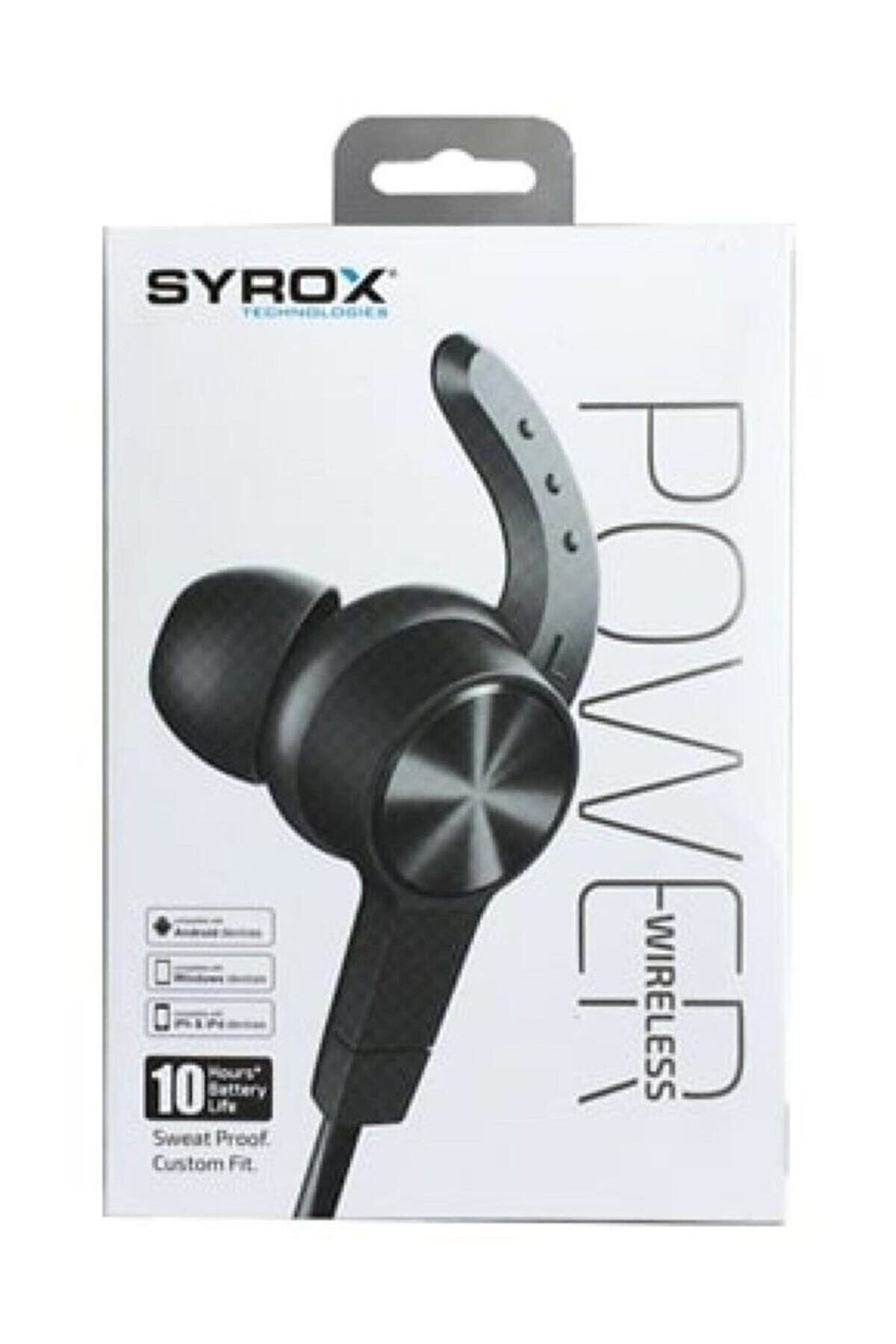 Syrox S32 Çift Bataryalı Bluetooth'lu Kulakiçi Spor Kulaklık Mıknatıslı S32- Siyah