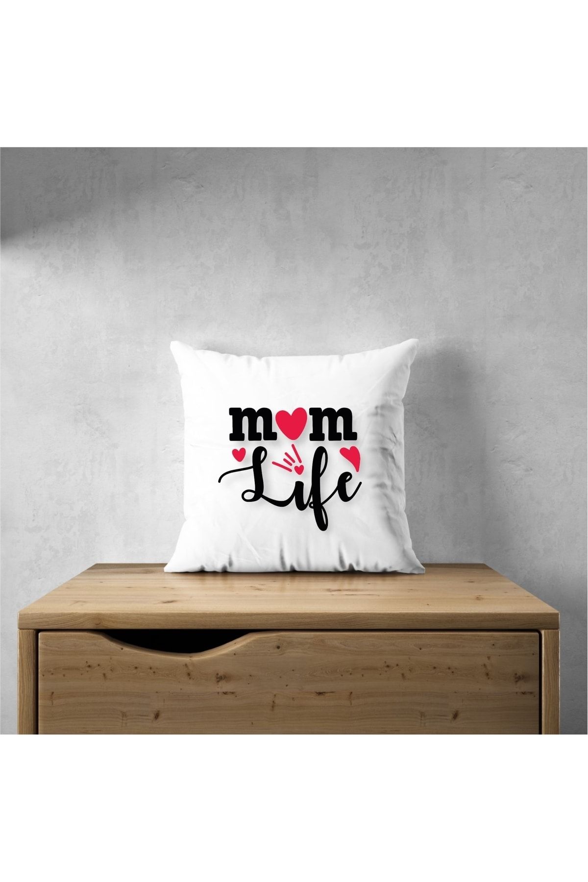 E-Hediyeci Mom Life Temalı Dekoratif Yastık Kılıfı Ab08