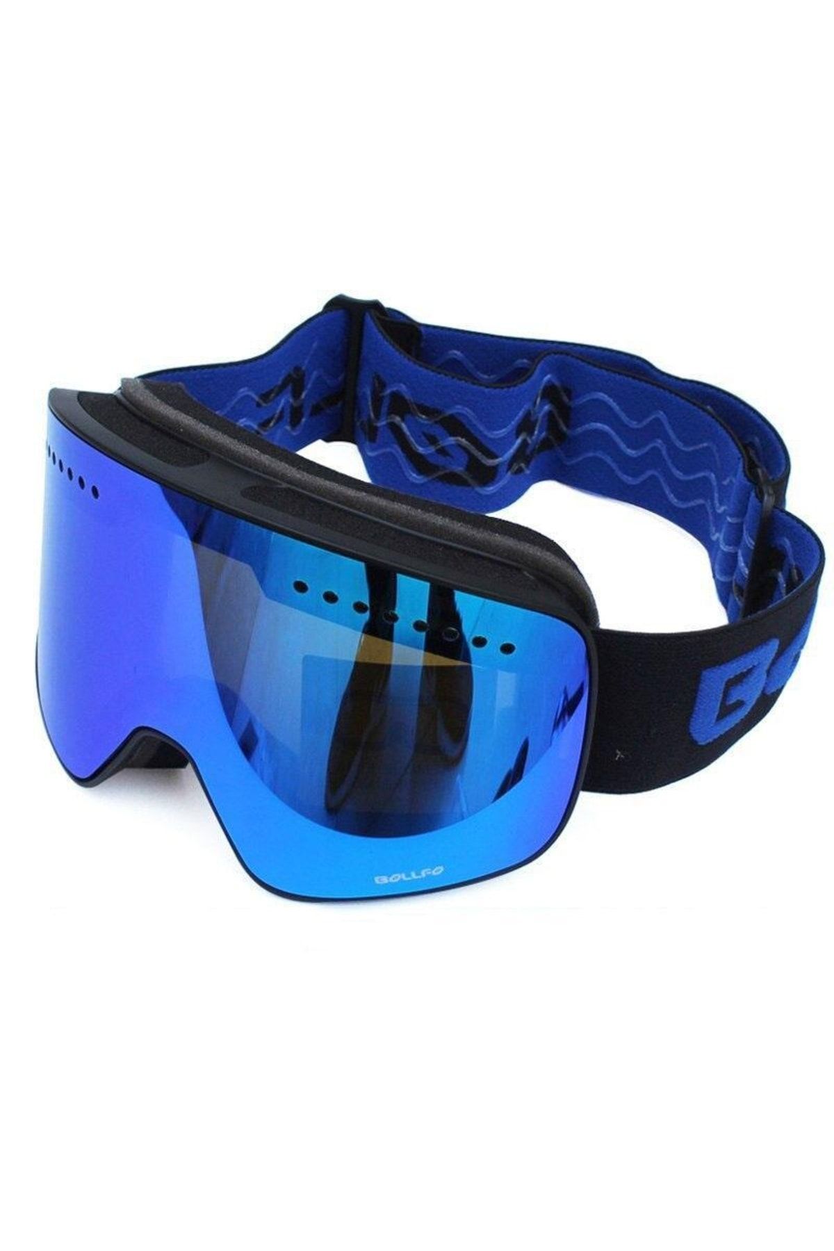 Schulzz Çift Katmanlı Mavi Manyetik Lensli Anti-sis Özellikli Uv400 Snowboard Kayak Gözlüğü