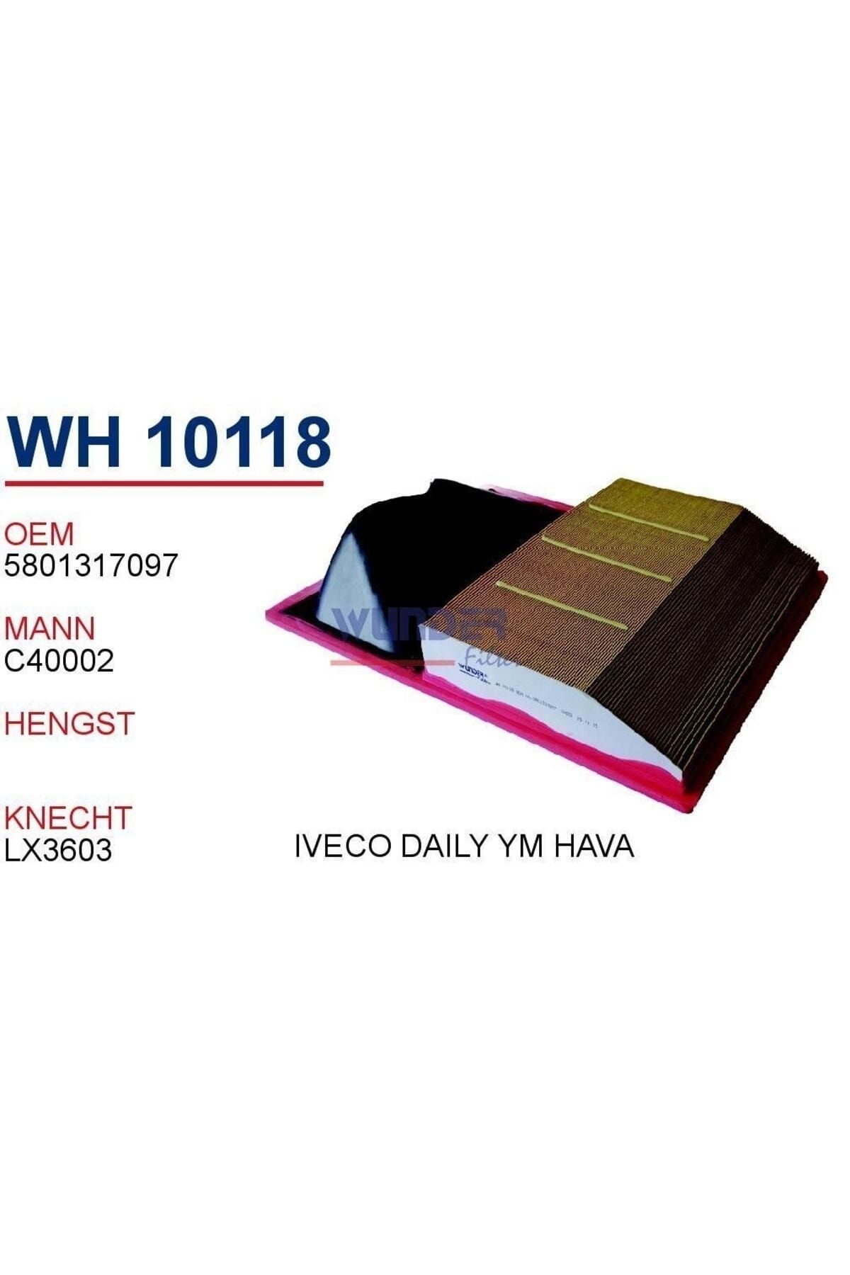 Genel Markalar Wh10118 Hava Filtresi - Iveco Daıly Iv-v 35c - 40c -50c