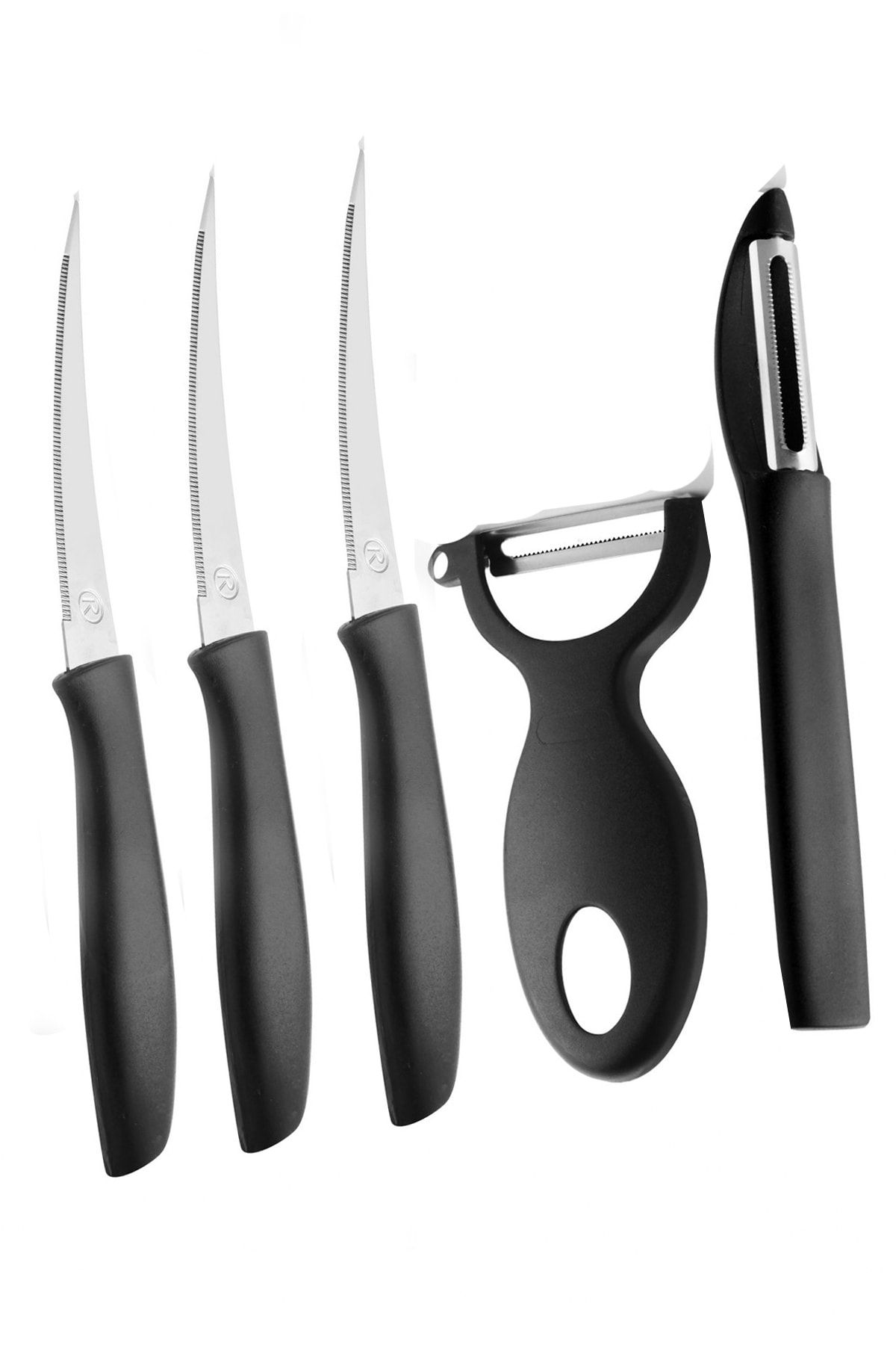 Kitchen Life 5'li Profesyonel Soyacak Ve Tırtıklı Bıçak Seti - Ultra Keskin Bıçaklar Takımı