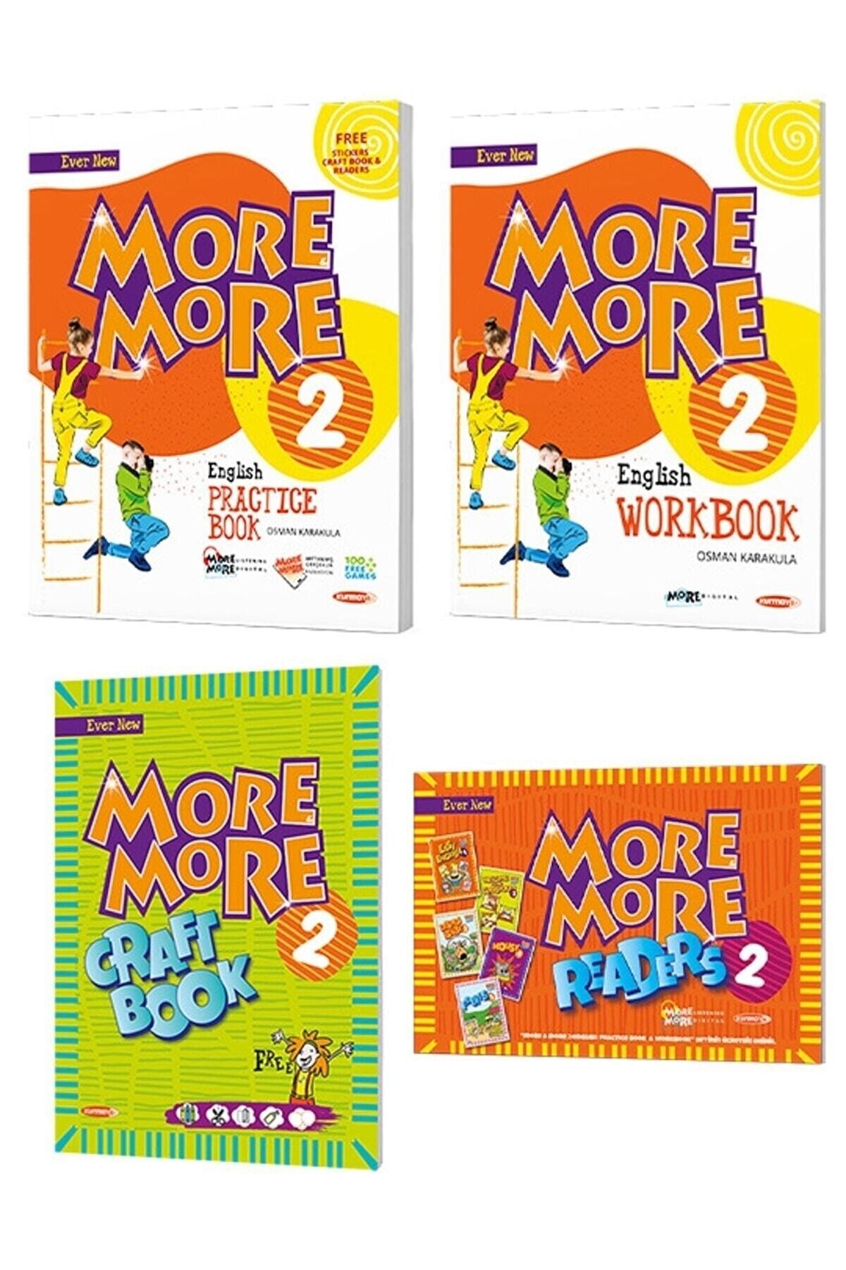 more&more 2 Practıce Book & Workbook & Hikaye Seti & Craft Book (4 Lü Set