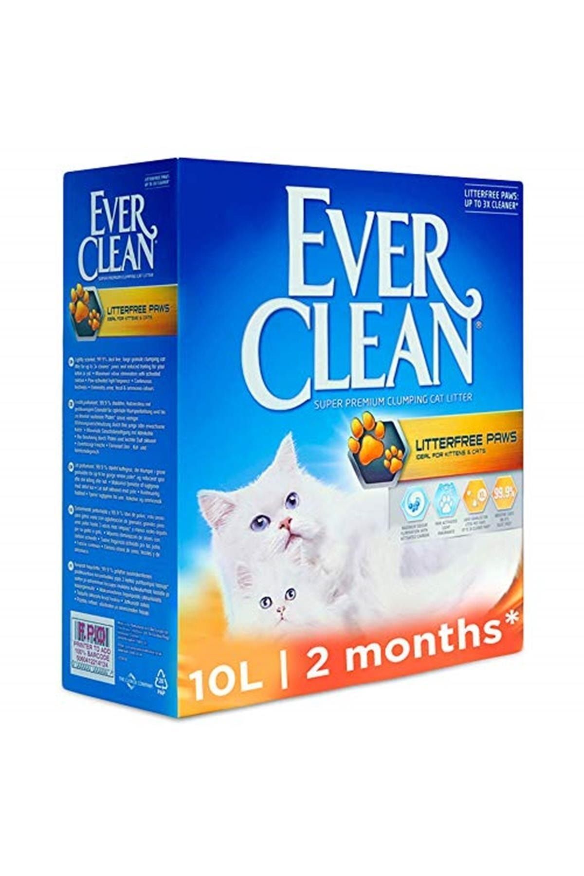 Ever Clean Litterfree Paws Kedi Kumu, Her Yaşa Uygun, % 99.9 Tozsuz Formül, 10 L