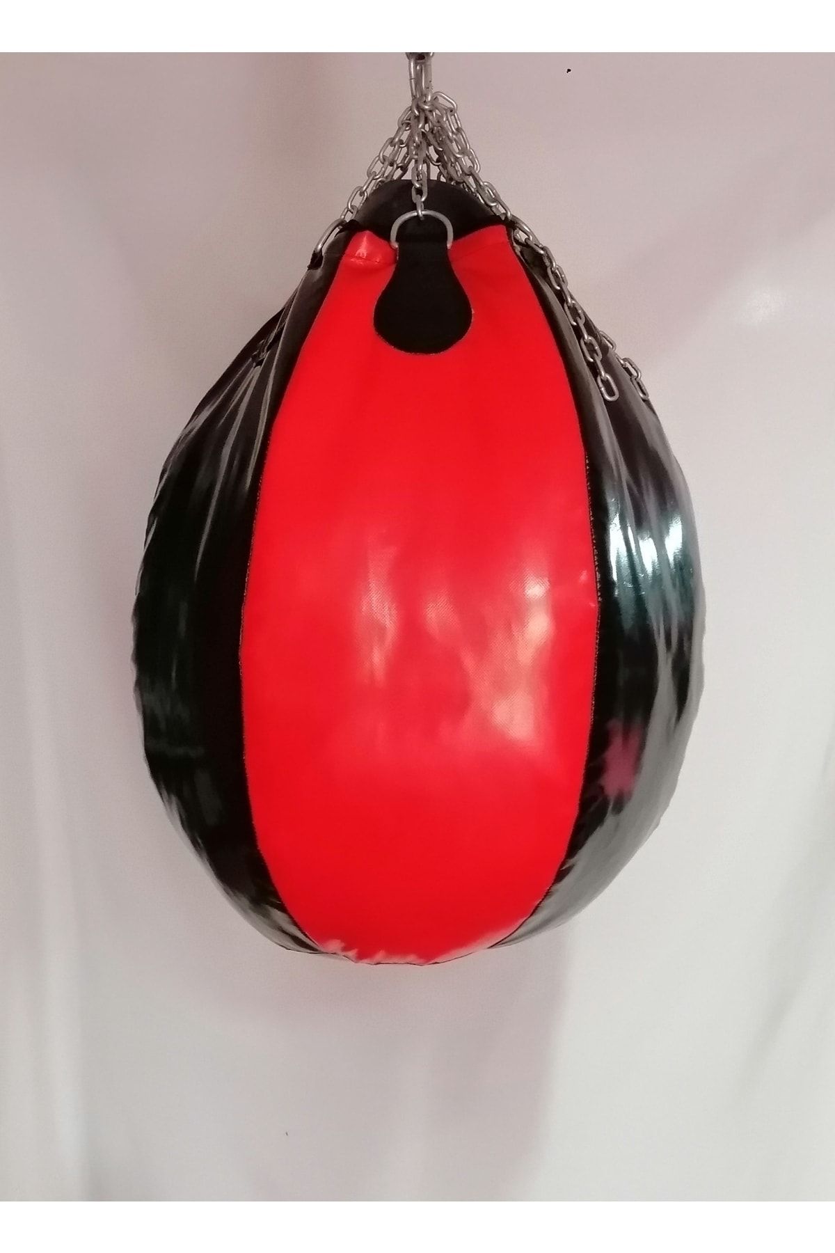 PİTBULL Küre Model Salon Tipi Kum Torbası Kırmızı Siyah Renk
