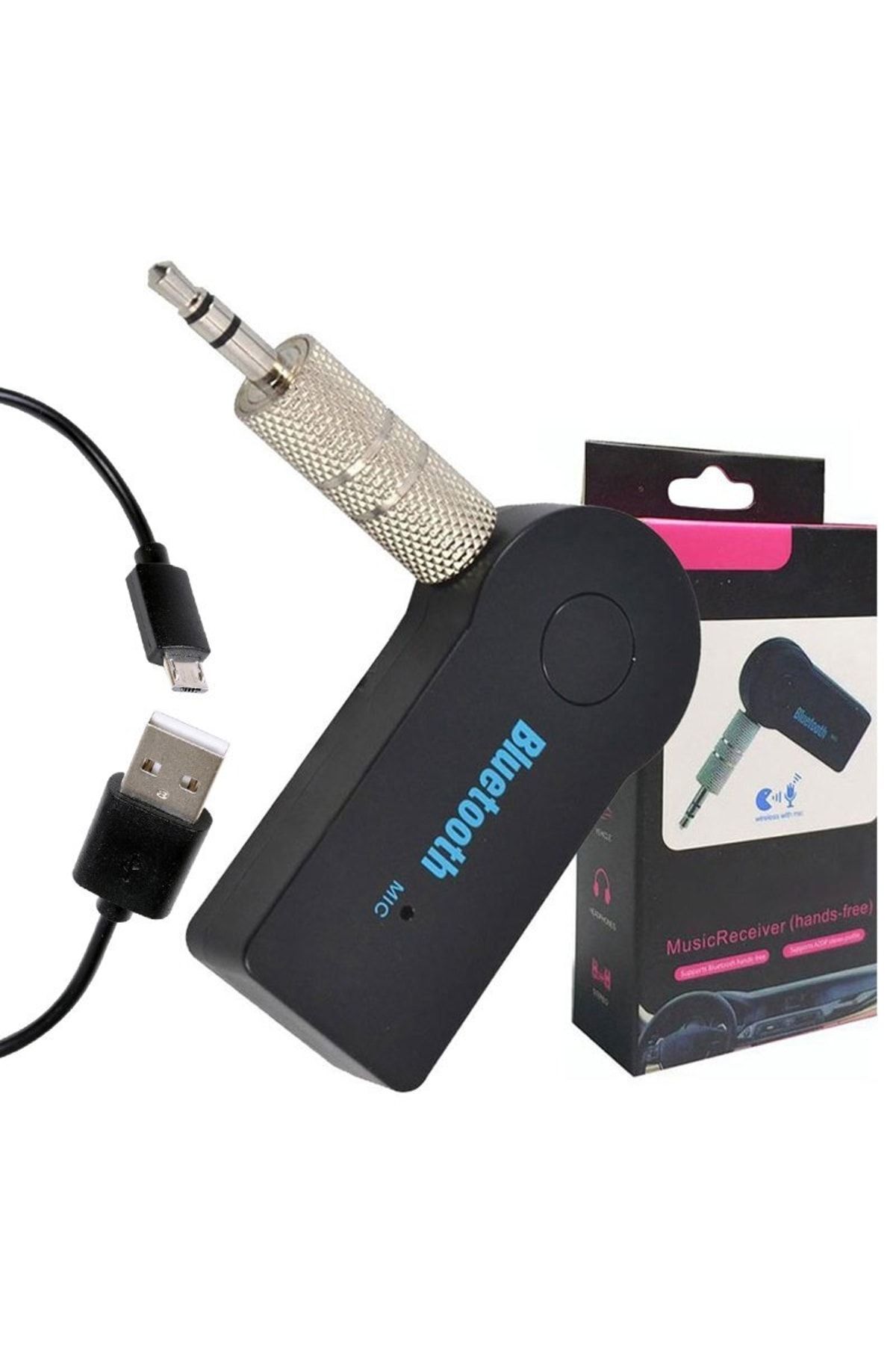 Powermaster Pm-12767 Mikrofonlu Araç Bluetooth Çevirici (araç Aux Ile Kablosuz Bağlantı)