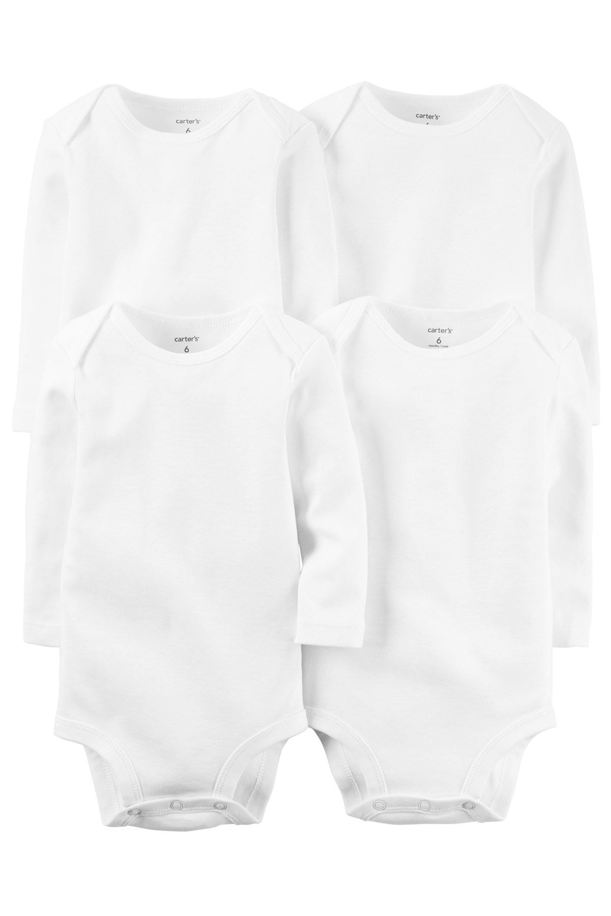 Bebek Uzun Kollu Body Set 4'lü Paket Beyaz