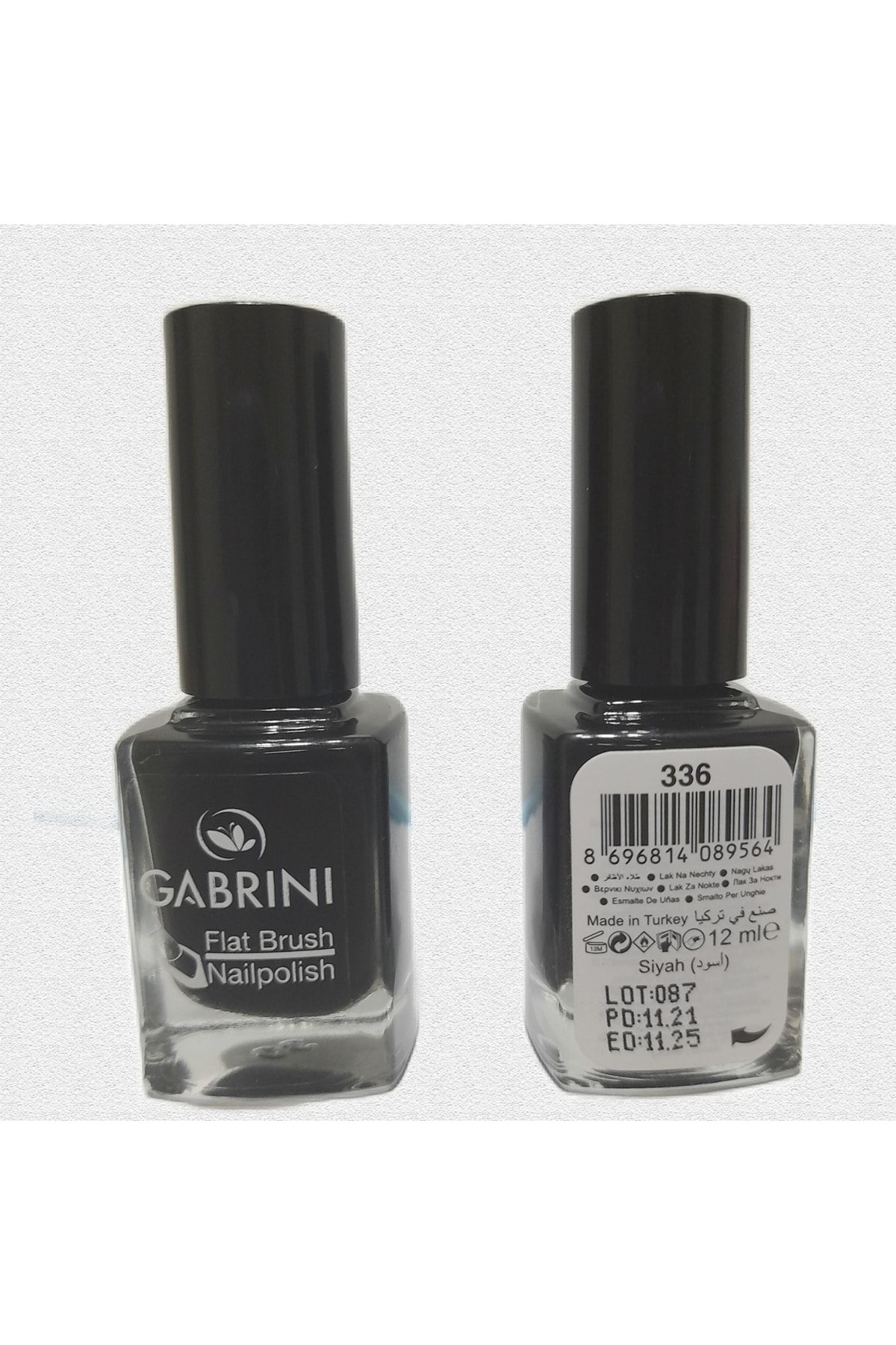 Gabrini Flat Brush Oje Siyah No: 336