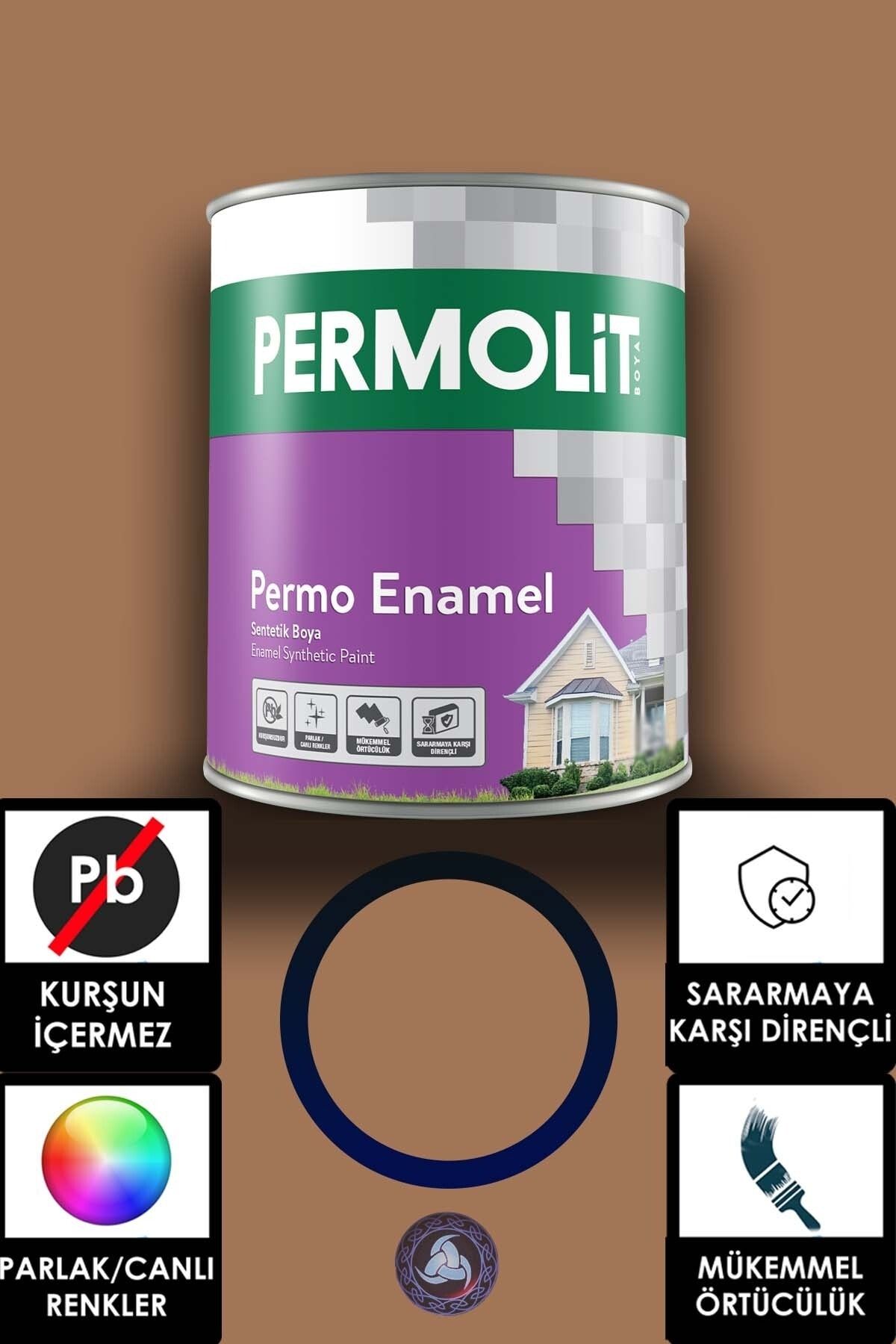 Permolit Permo Enamel Sentetik Yağlı Boya -alüminyum-ahşap-demir-metal- 0,25 L Sütlü Kahve