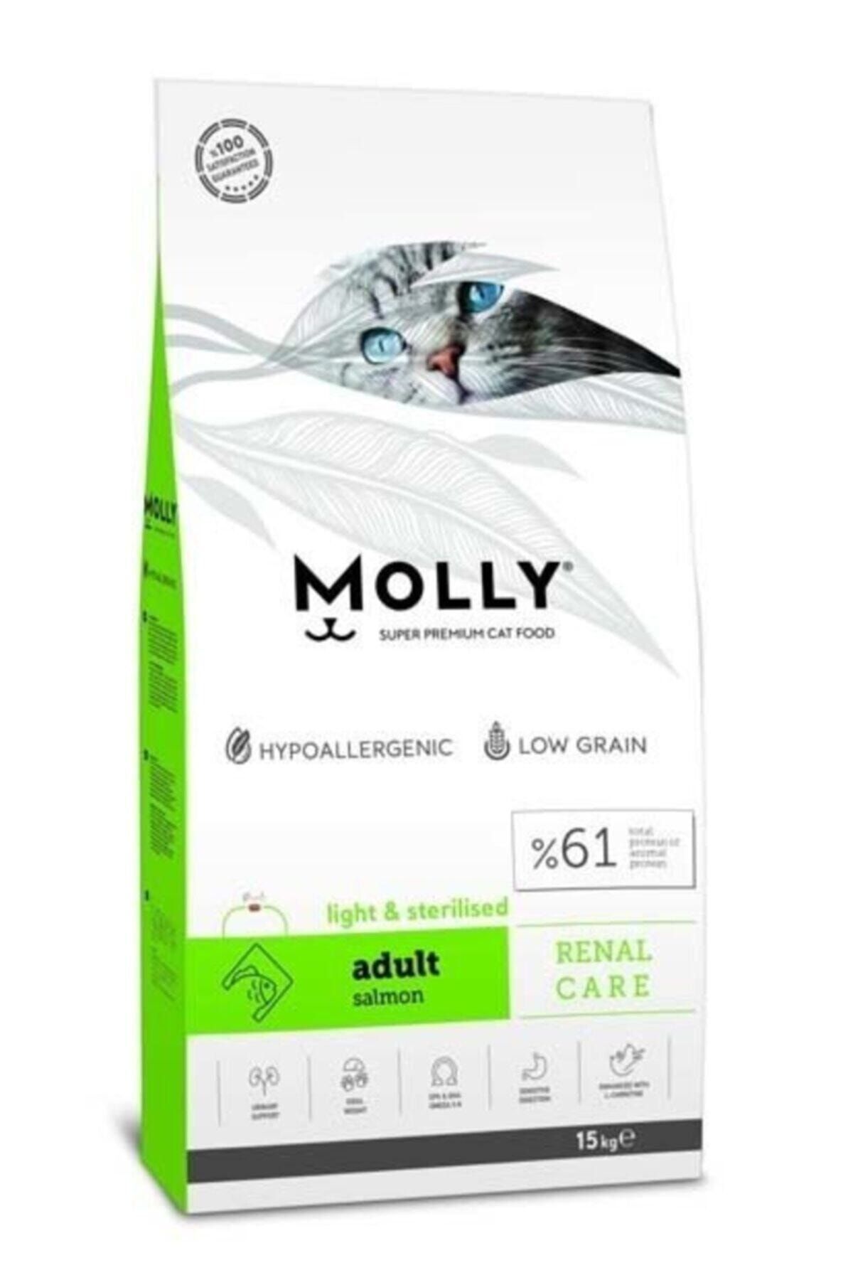 Molly Liht Sterilised Somonlu Kısırlaştırılmış Kedi Maması 15 Kg