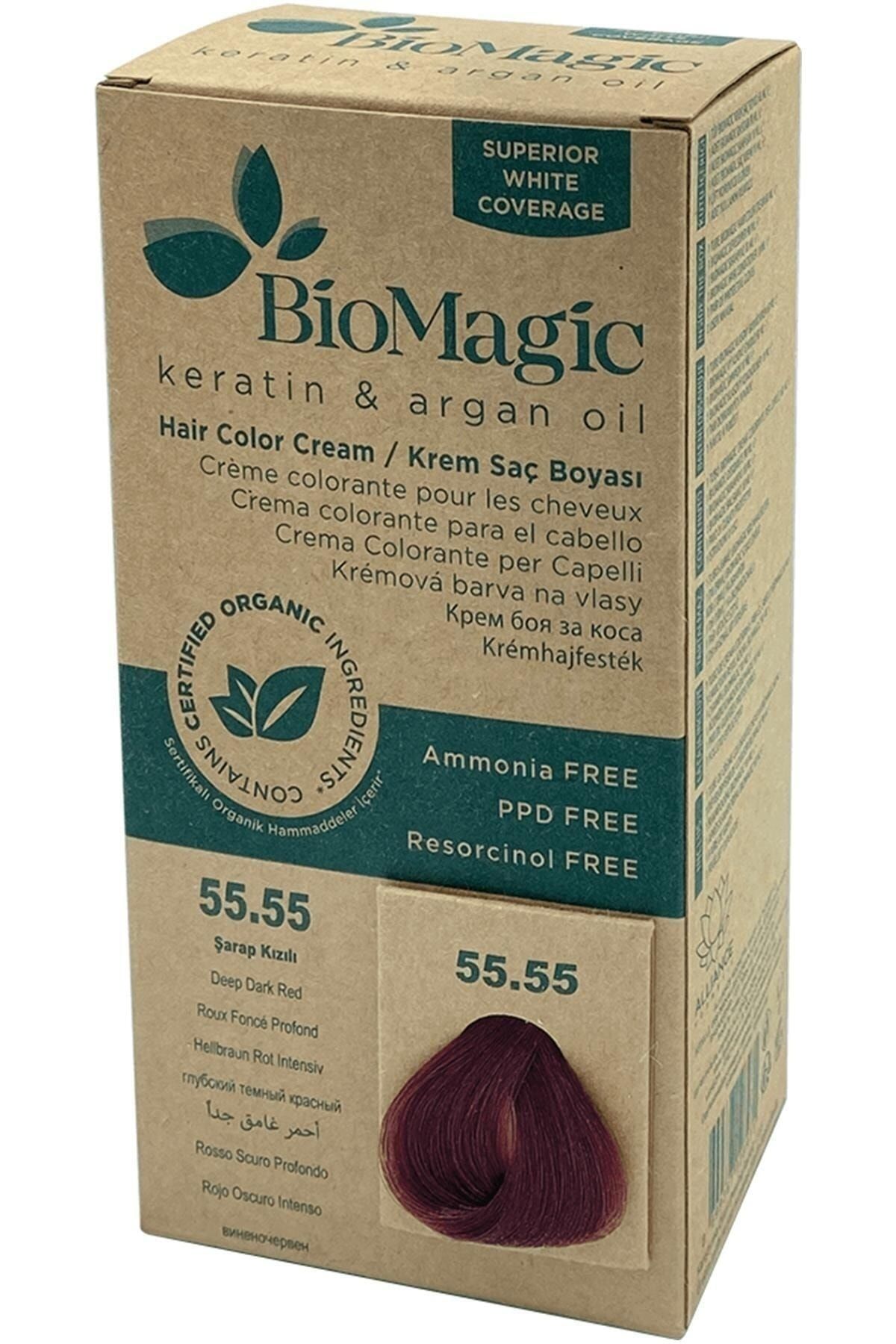 BioMagic Saç Boyası Şarap Kızılı No: 55.55