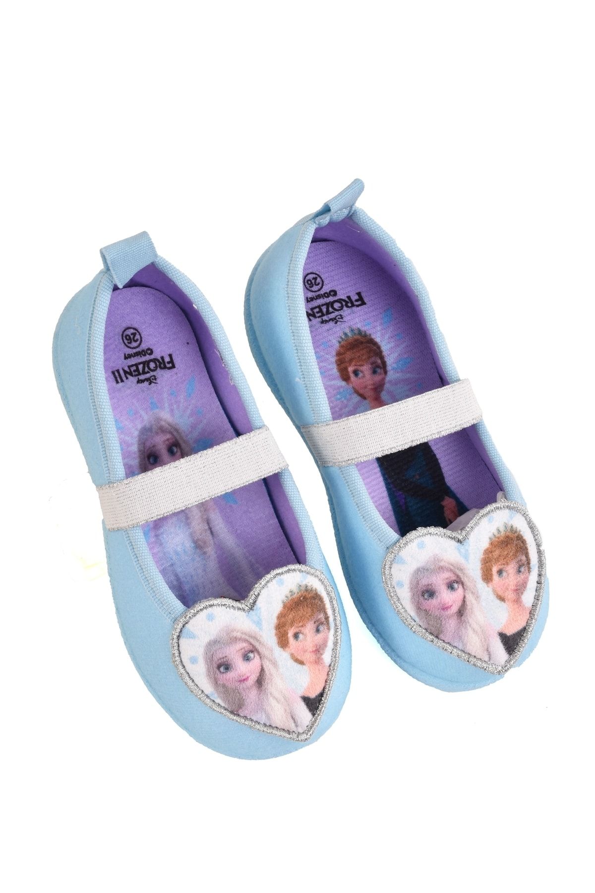 Frozen Elsa Anna Kız Çocuk Anaokulu Ayakkabısı Ev Pandufu