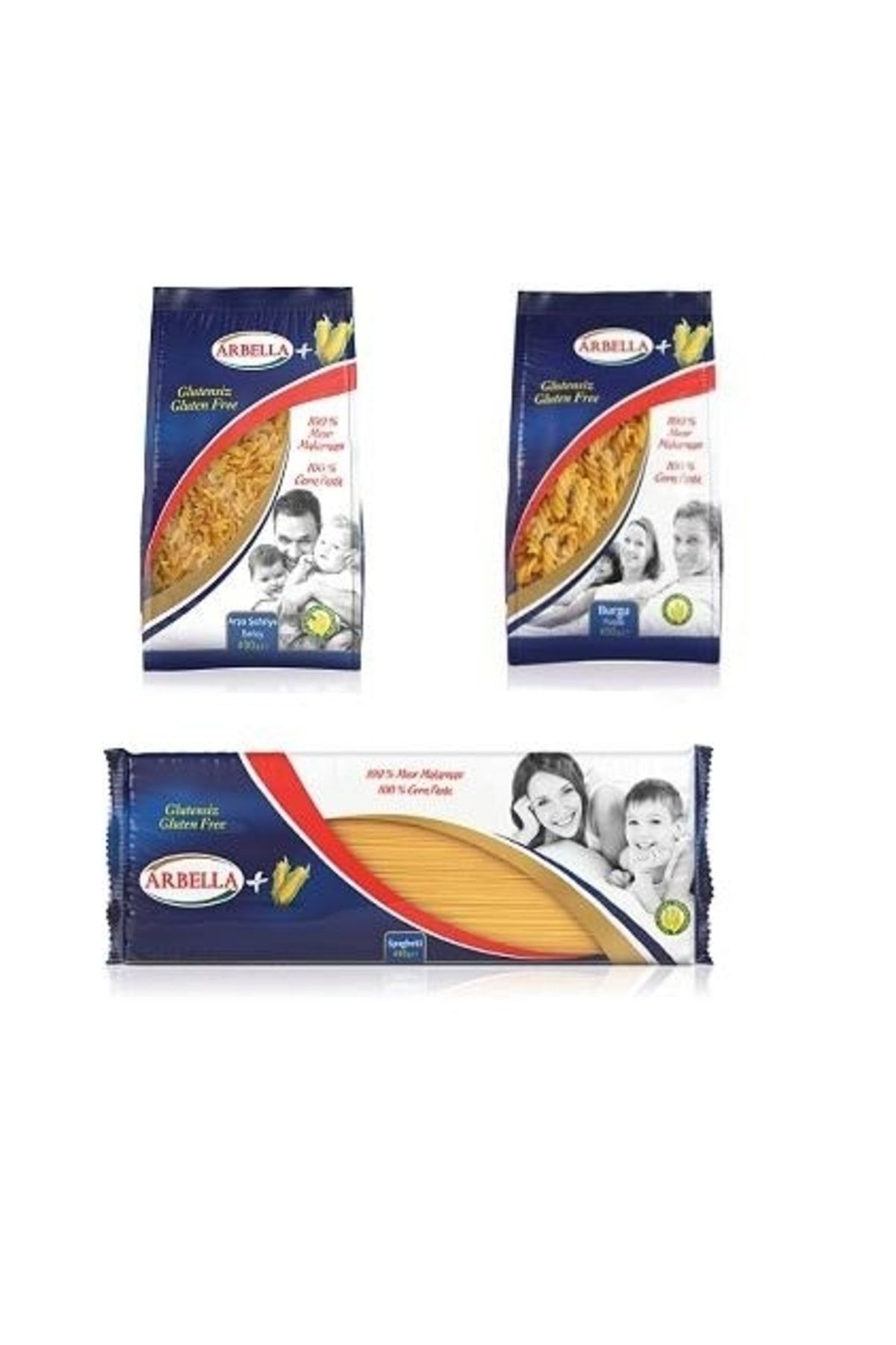 Arbella Glutensiz Makarna 3'lü Paket (arpa Şeh.+burgu+spaghetti)