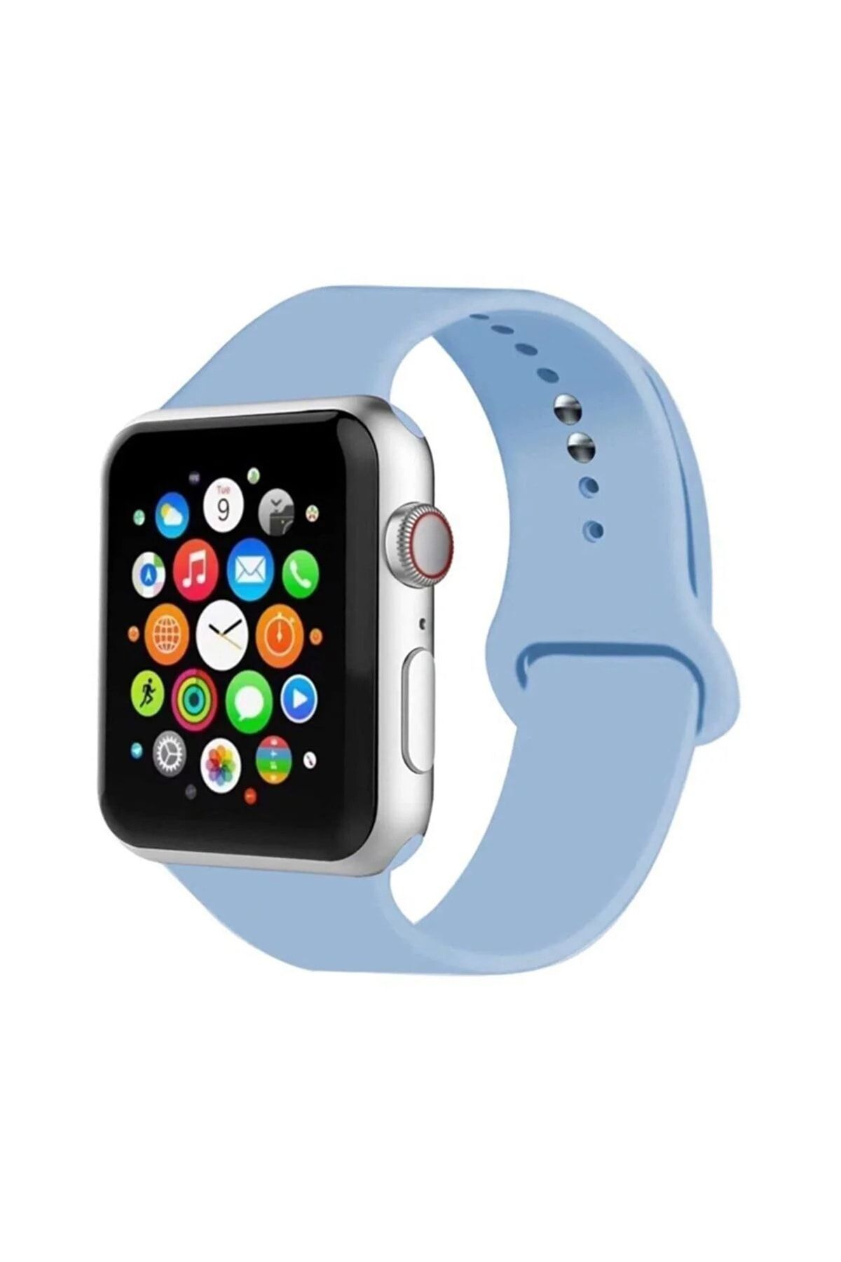 Gomax Apple Watch 2 3 4 5 6 7 Se Uyumlu 38 40 41mm A+ Kalite Silikon Kordon Kayış Bileklik