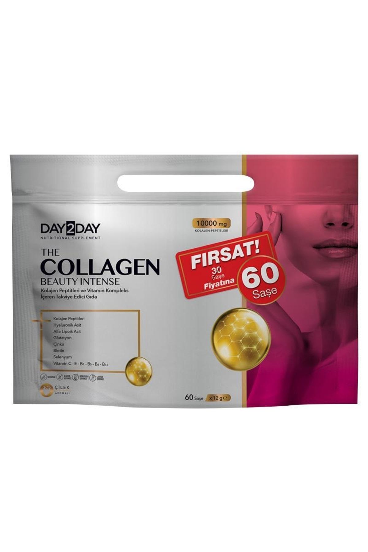 DAY2DAY The Collagen Beauty Intense 60 Saşe X 12 g | Çilek Aromalı