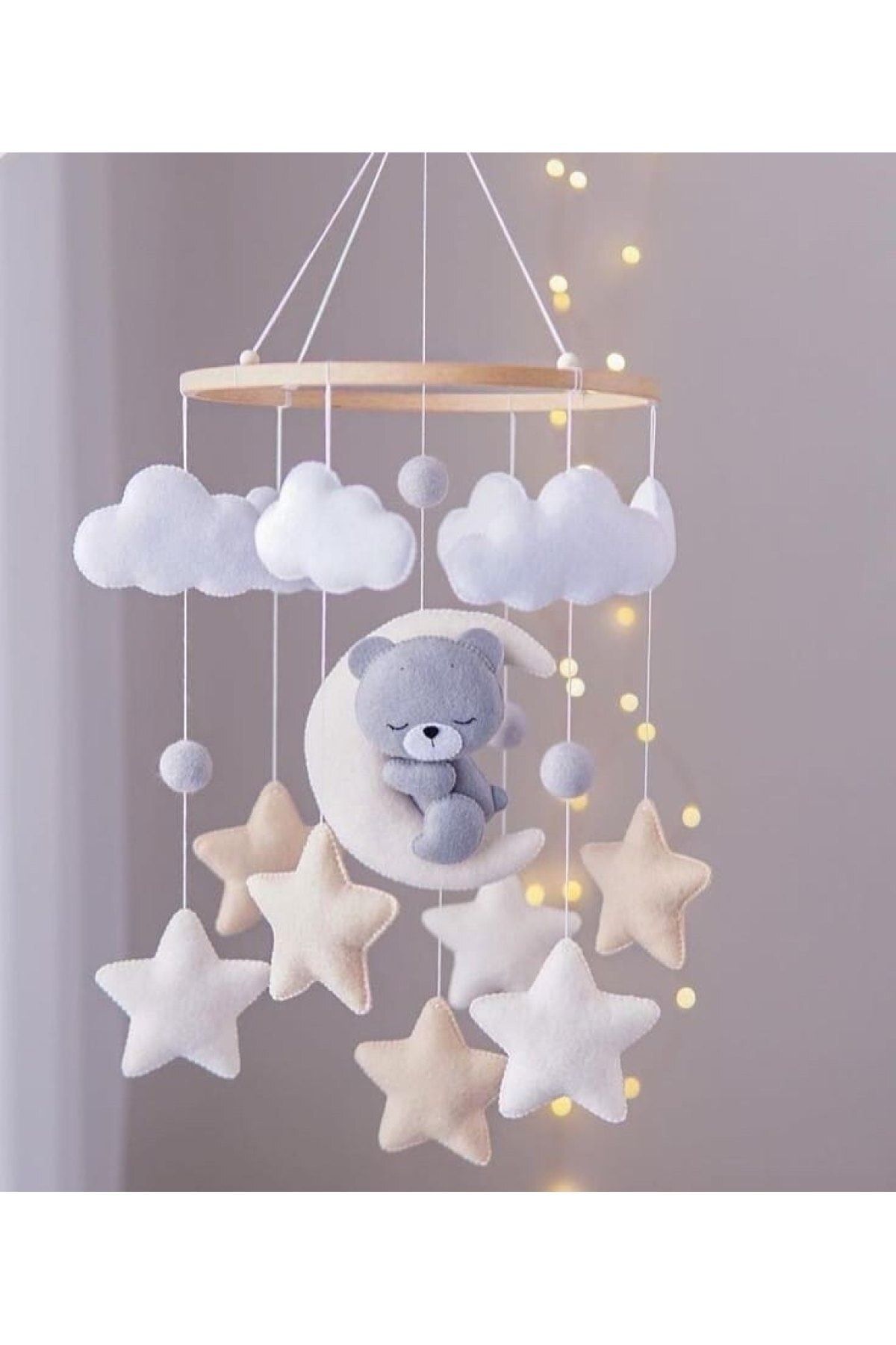 Tasarı Sanatı Çocuk/bebek Odası Sevimli Figür Ayıcık-bulut-yıldız Dönence