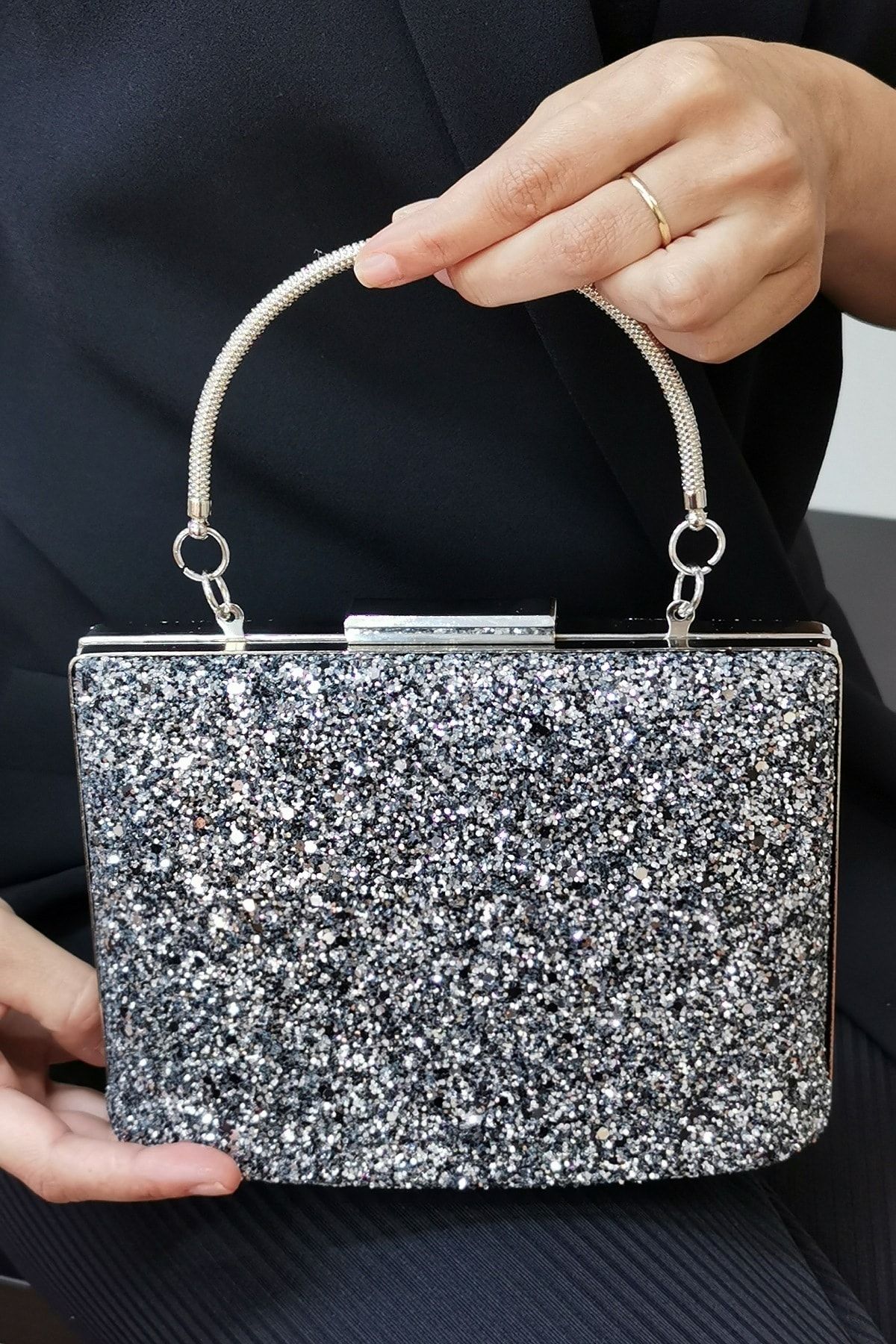 NAZART Pullu Mıx Bayan Abiye Clutch Portföy Çanta