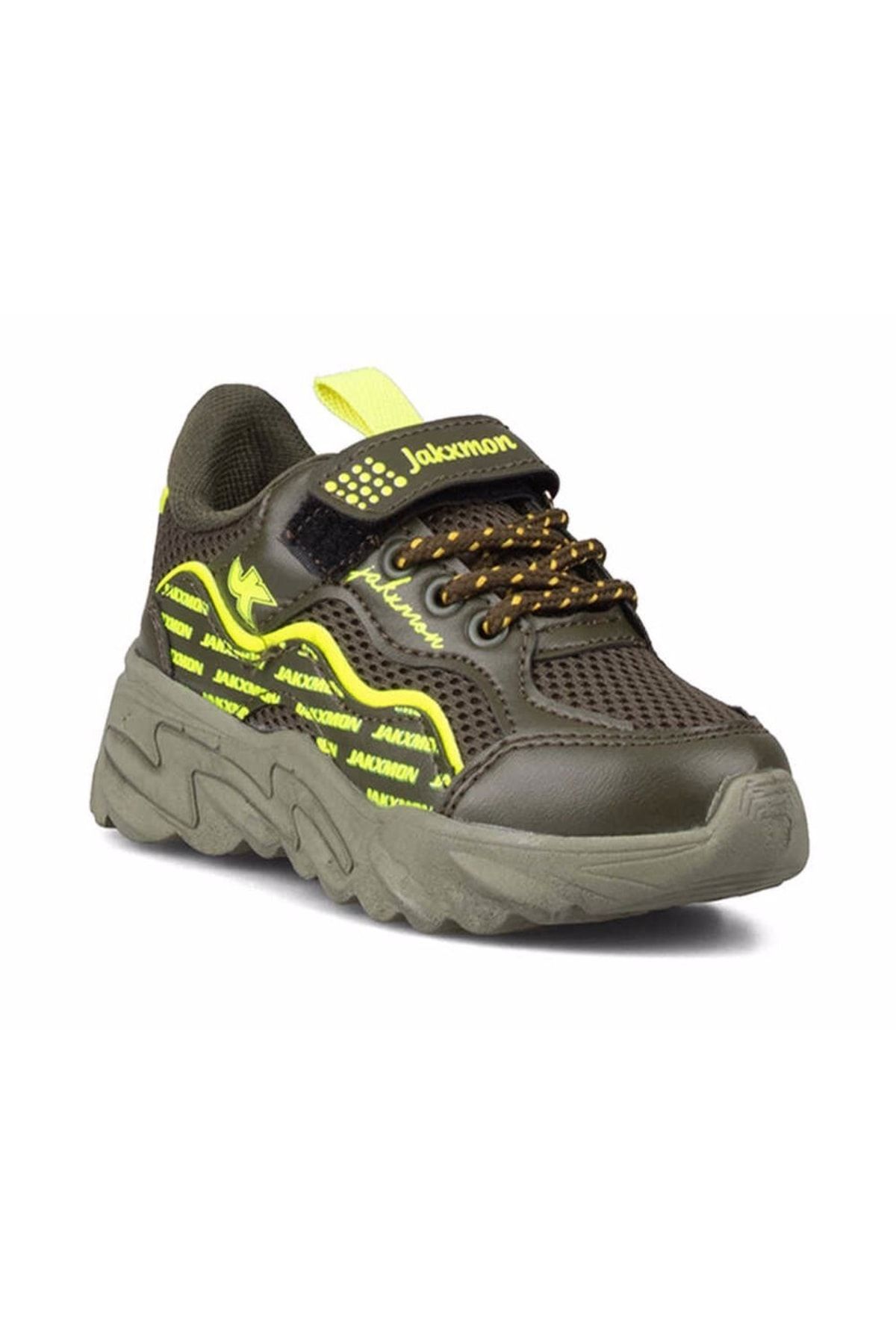 Jakxmon 06 Haki Yeşil Cırtlı Rahat Hafif Taban Nefes Alabilen Unisex Anorak Yürüyüş Spor Ayakkabısı