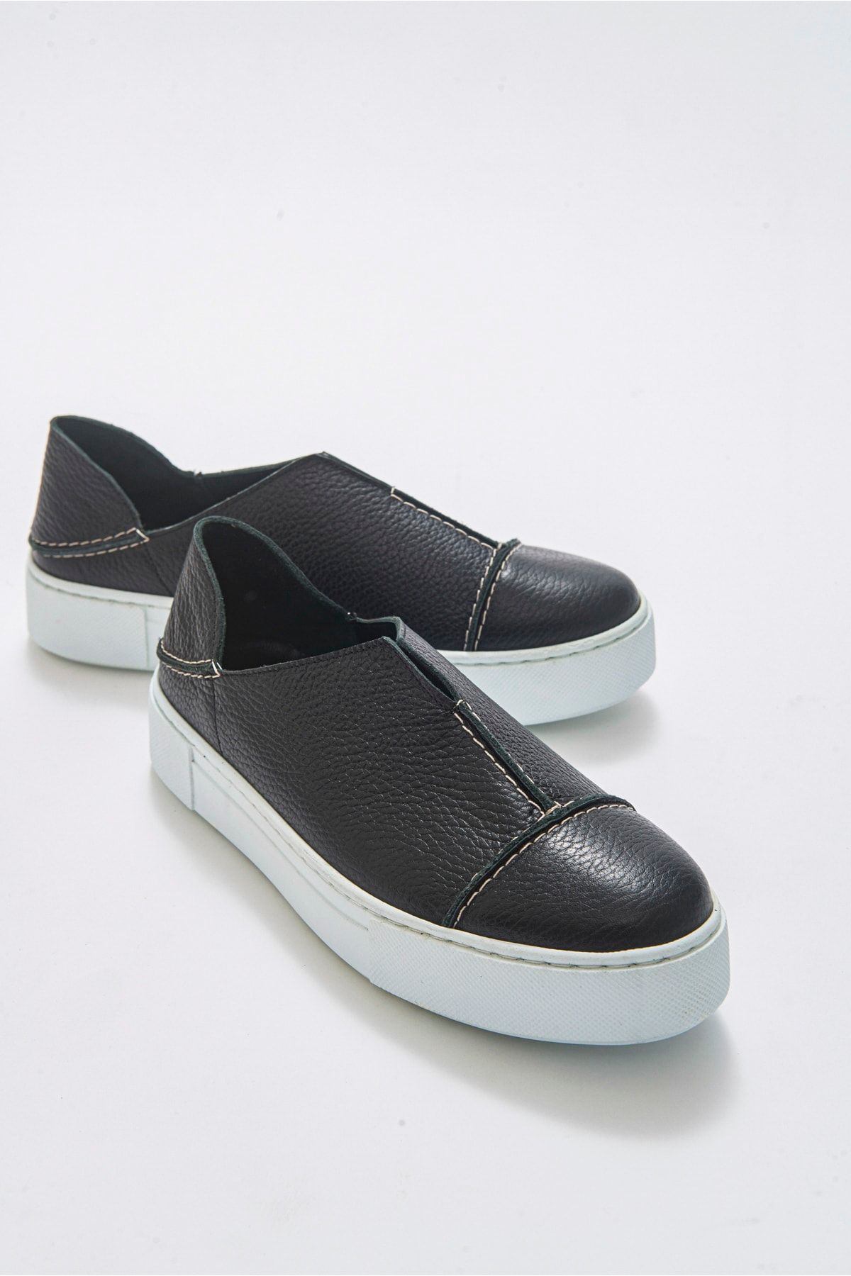 luvishoes 100 Siyah Deri Kadın Sneakers