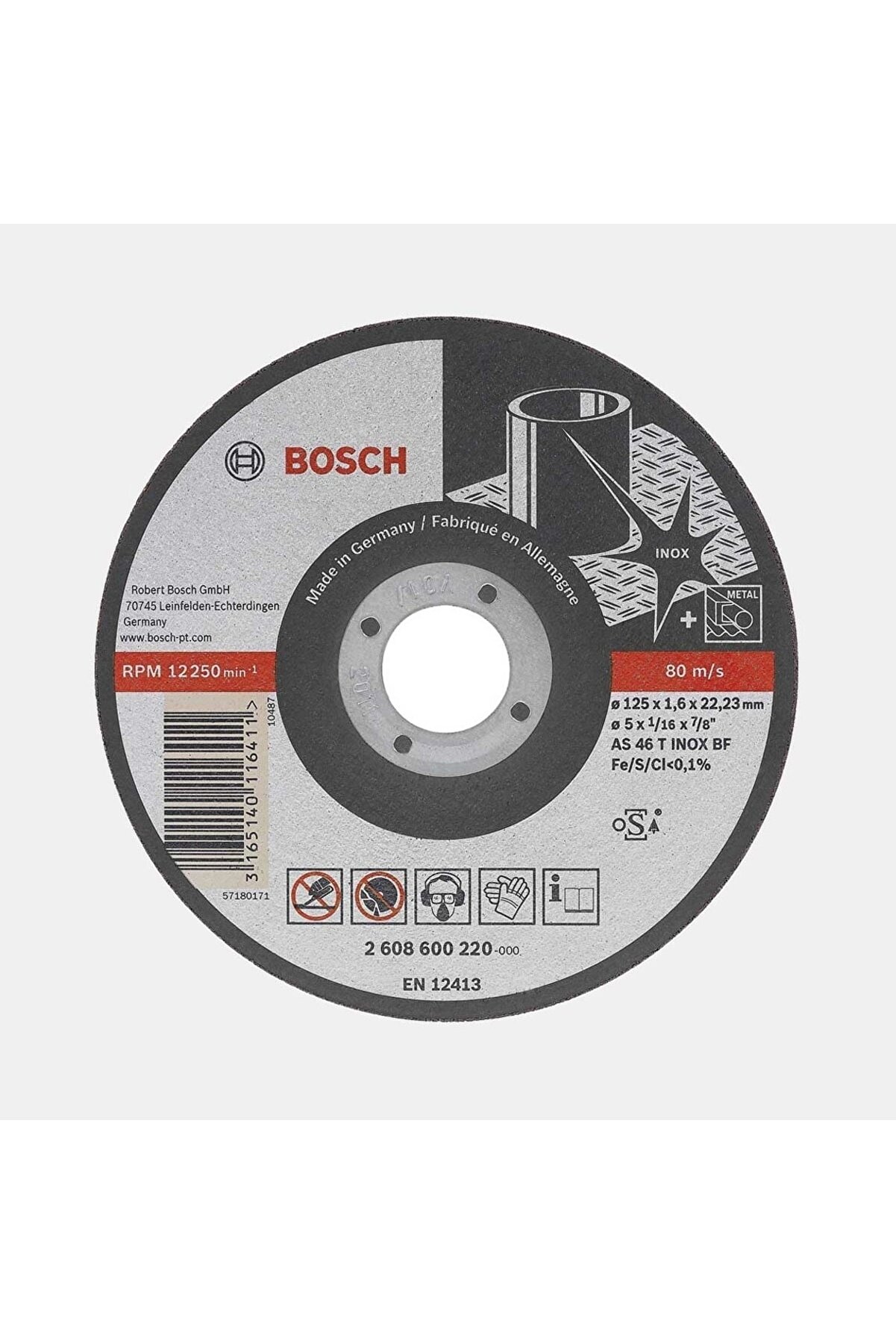 Bosch Paslanmaz Çelik Kesme Disk 115x1,0mm Düzbest Seri