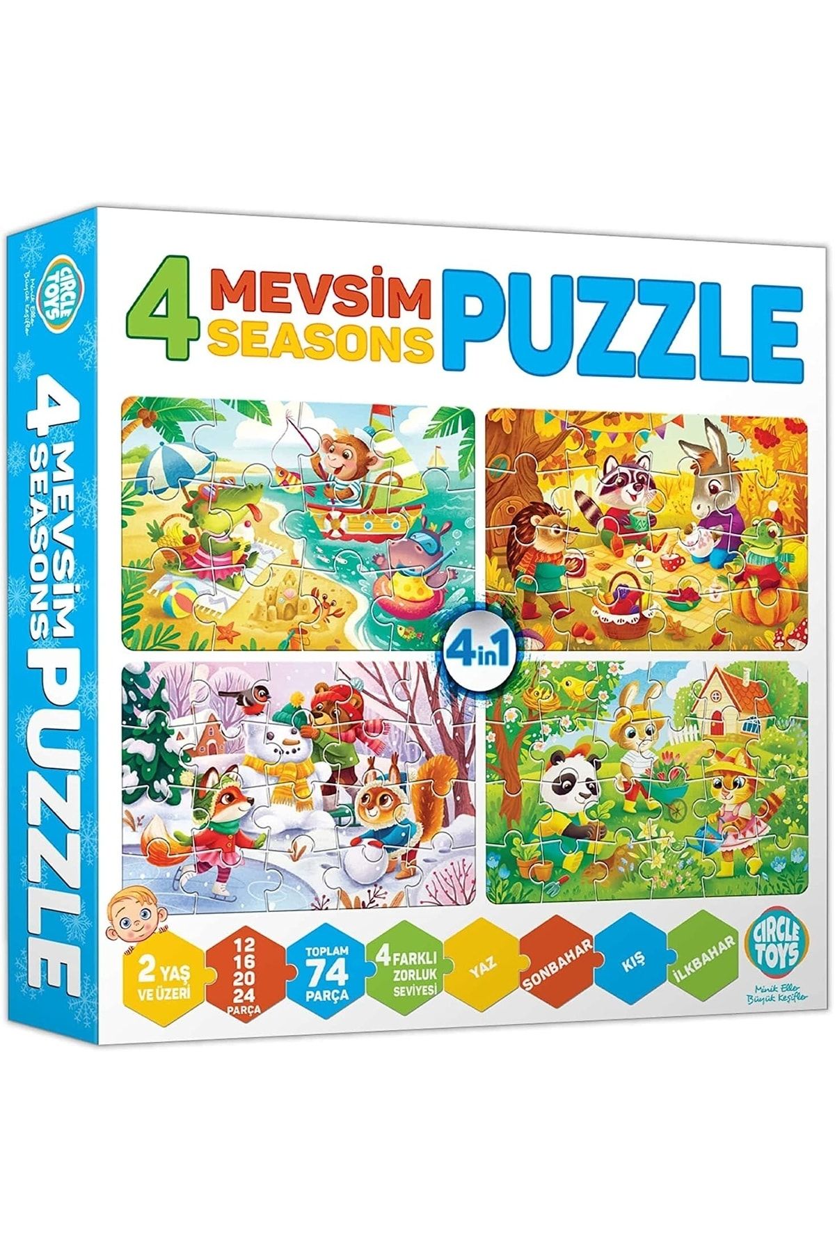 Circle Toys 4 Mevsim Puzzle 2 Yaş+ Bebek Puzzle