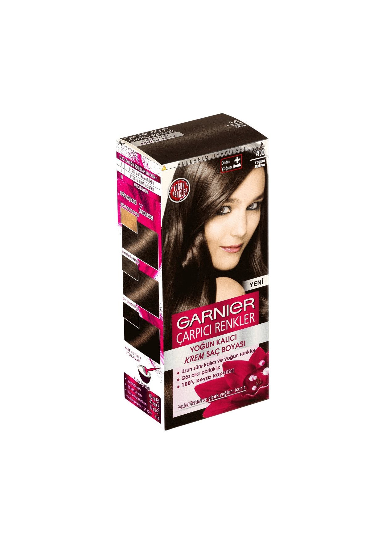 Garnier Çarpıcı Renkler Saç Boyası Yoğun Kahve No. 4,0