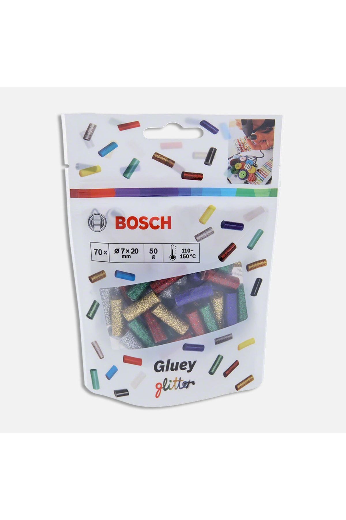 Bosch Gluey Tutkal Çubuğu 7mm - Simli