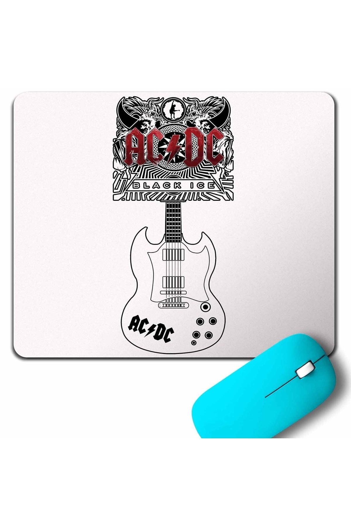 Kendim Seçtim Ac Dc Black Ice Guıtar Gitar Alternatif Akım Mouse Pad