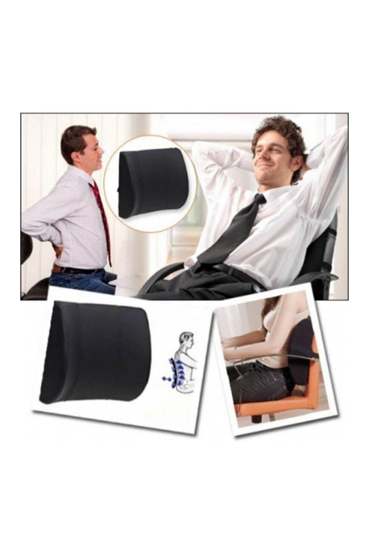 Ankaflex Ofis Koltuk Bel Yastığı Minderi Sandalye Yastığı Minderi