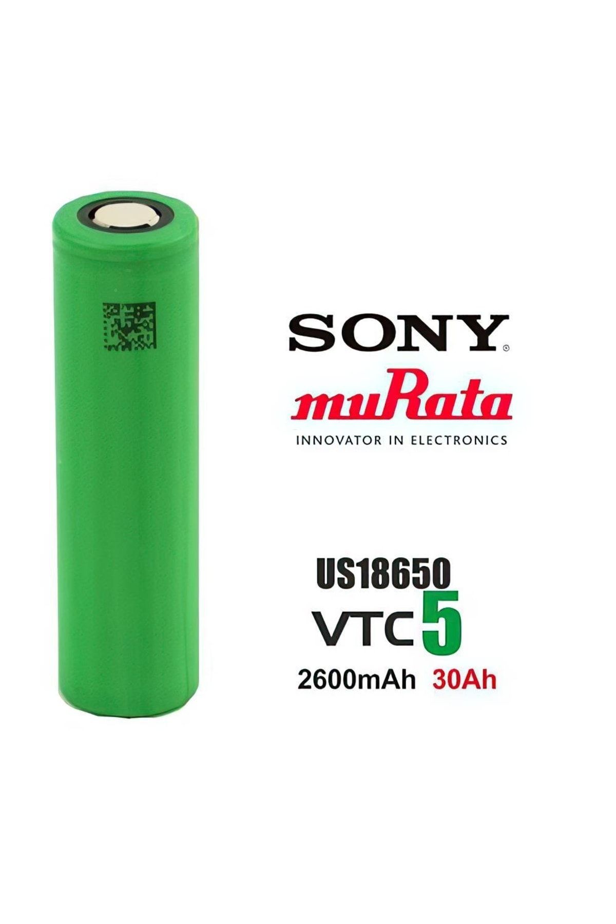 Sony Vtc5 18650 3.7v 2600mah 30a Li-ion Şarj Edilebilir Pil
