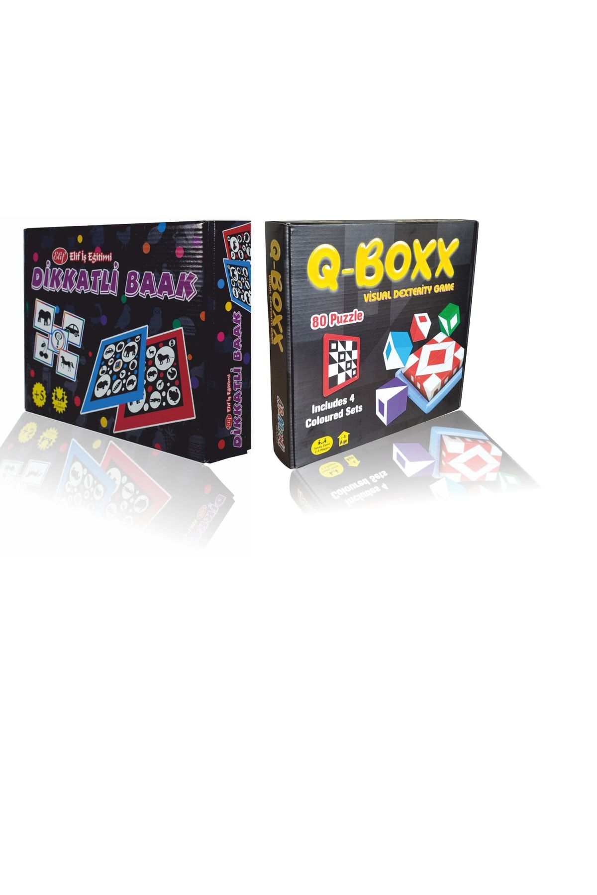 ELUX Dikkatli Baak ( Look Look ) Ve Q-boxx Cubes ( Q-bitz, Qbitz ) 2si Bir Arada