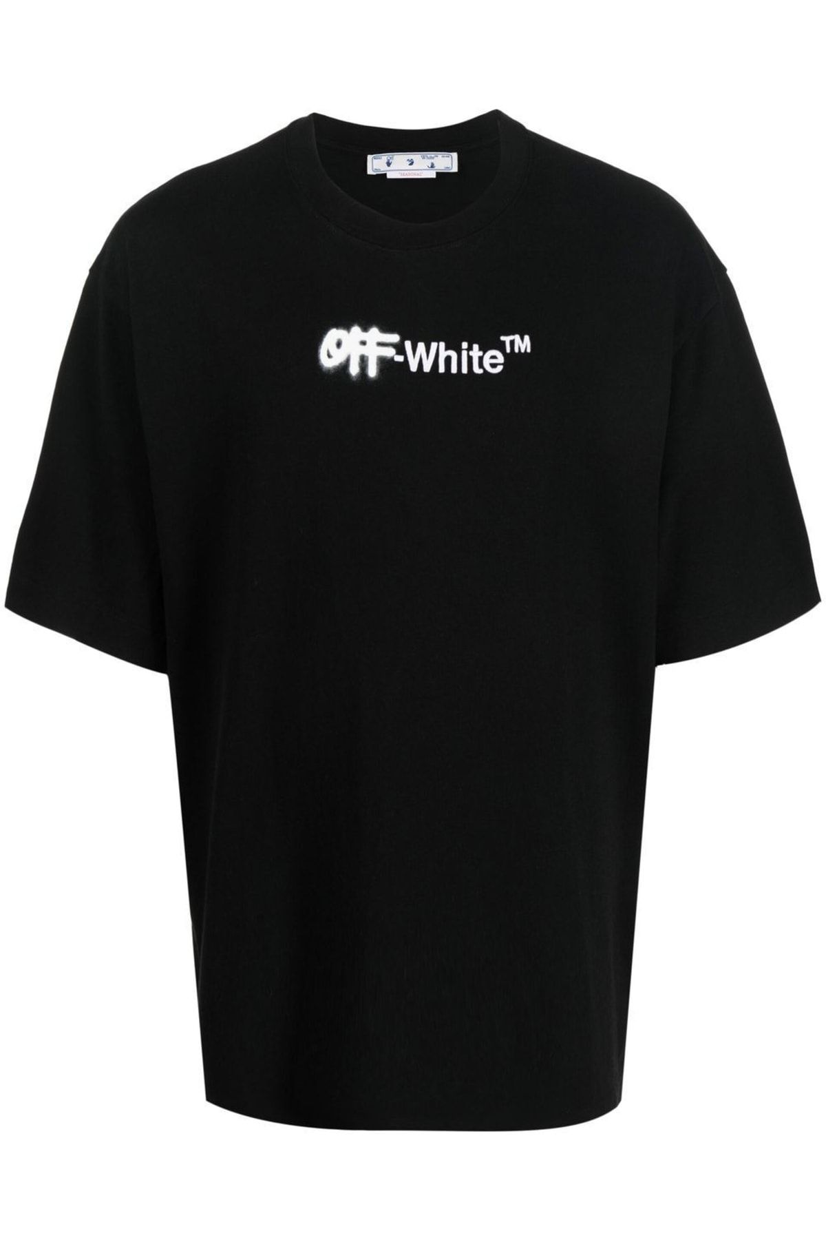 Dsquared Off-white Logo Baskı Ve Işlemeli Erkek Siyah T-shirt