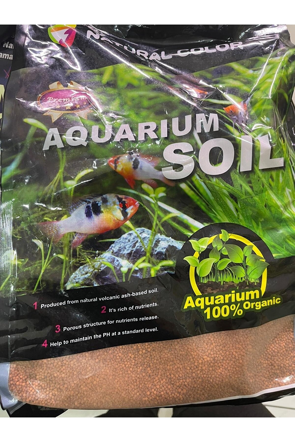 Natural Color Aquarium Soil ( Aquaclay ) 1 Kg Orjinal Poşetten Bölme