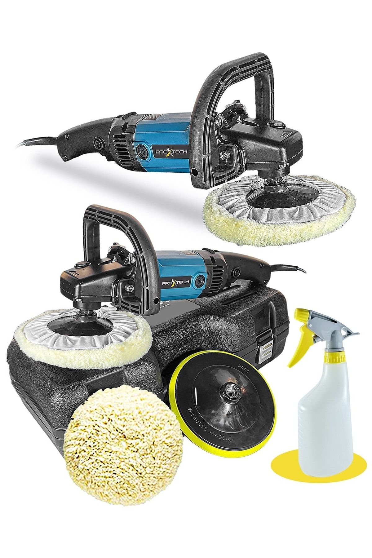 PROXTECH Proxtech Profesyonel 6 Kademeli Devirli Koltuk Yıkama Zımpara Pasta Cila Polisaj Makinesi