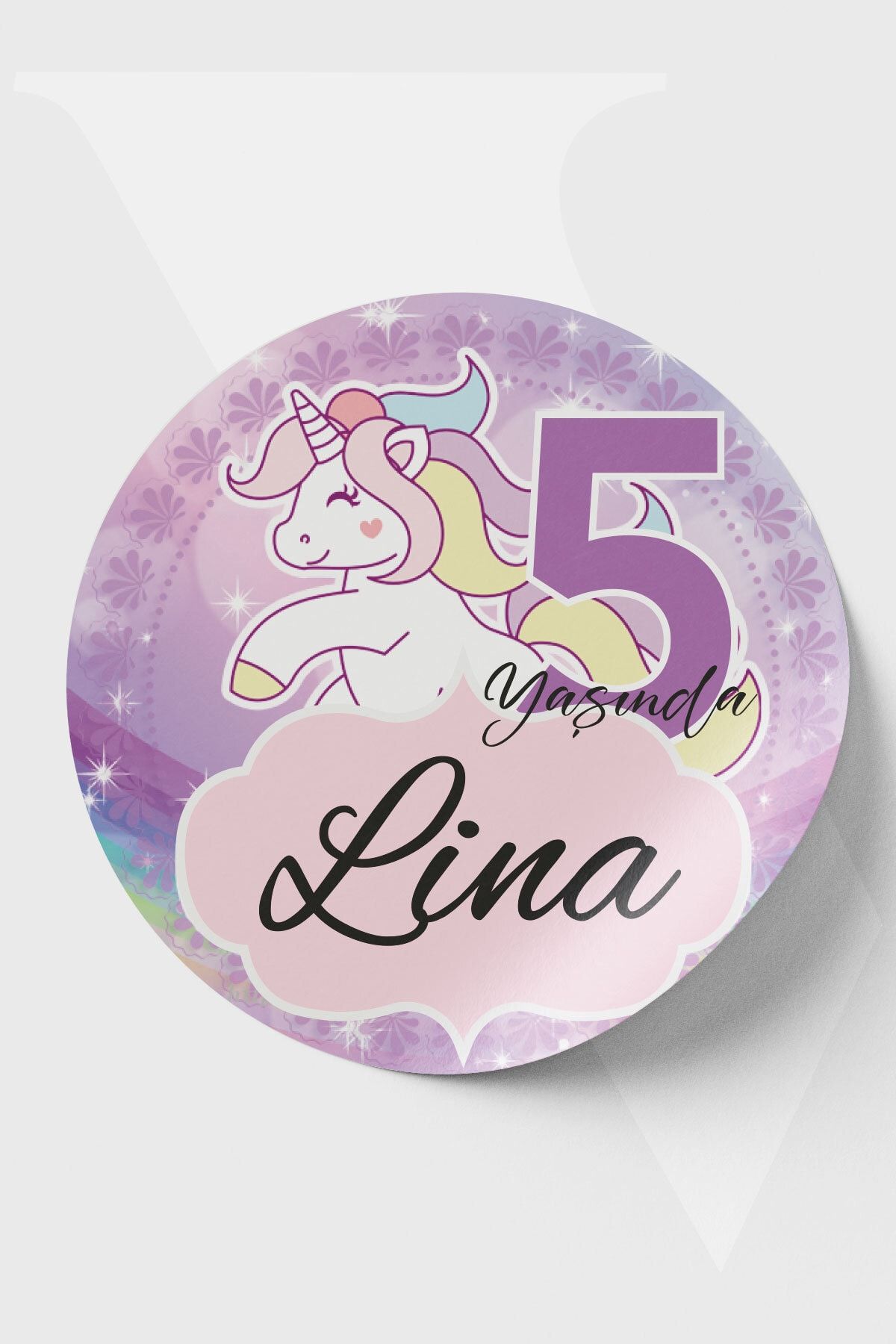 Vivo Creative Yapışkanlı Etiket - Doğum Günü Unicorn