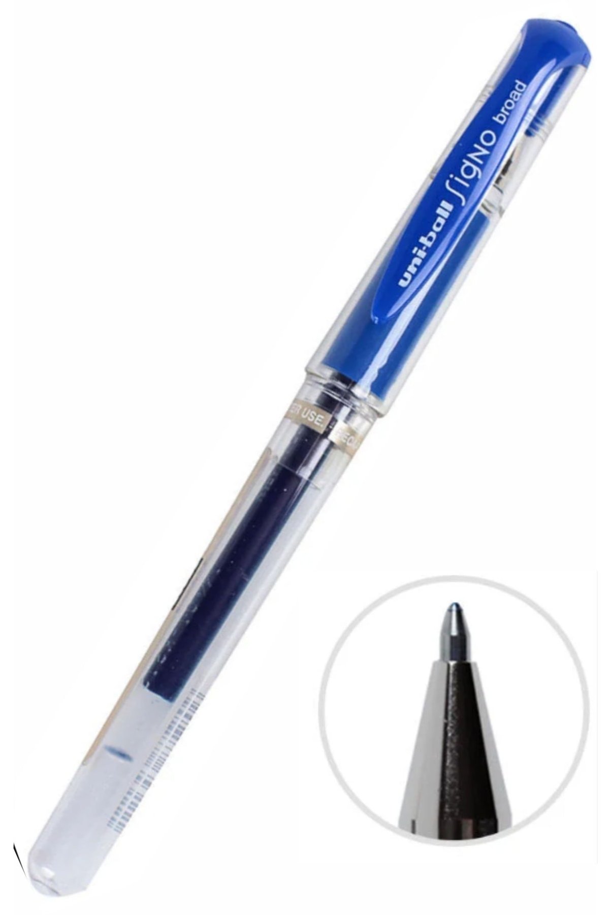 Stylos Uni-Ball Signo Broad UM-153 - Boîte De 12 - Pointe 1.0 Mm - Encre Bleu Foncé