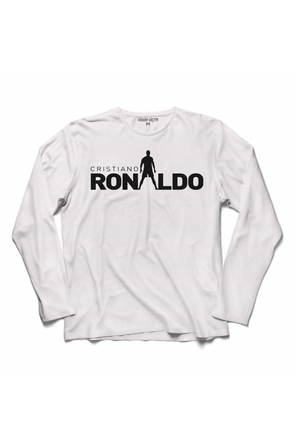 Kendim Seçtim Ronaldo Cr7 Juventus Forma Altın Top 2 Uzun Kollu Tişört
