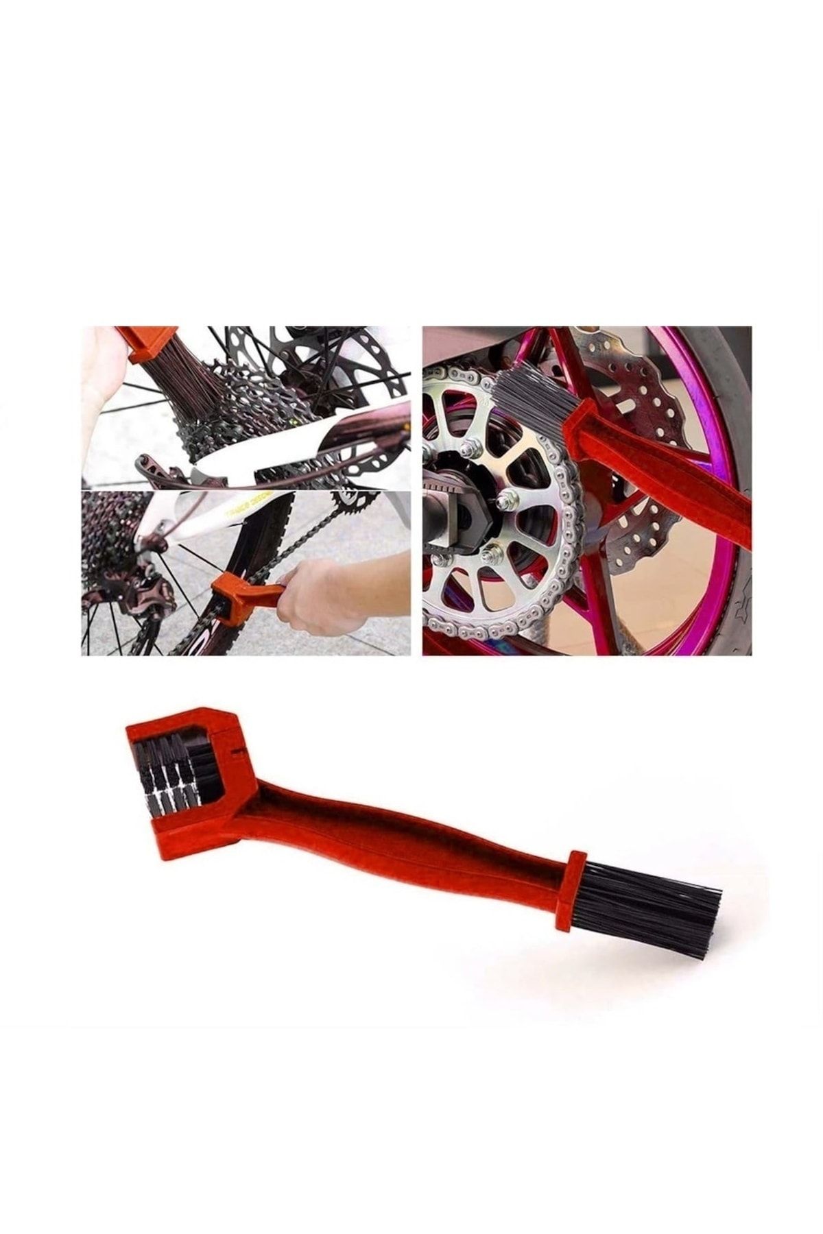 Motul Motosiklet Bisiklet Zincir Temizleme Fırçası Kırmızı