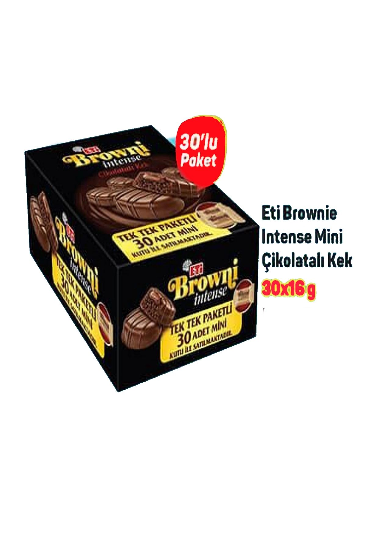 Eti Browni Intense Mini Çikolatalı Tek Tek Paketli 27 Adet 16 Gr. Çikolata