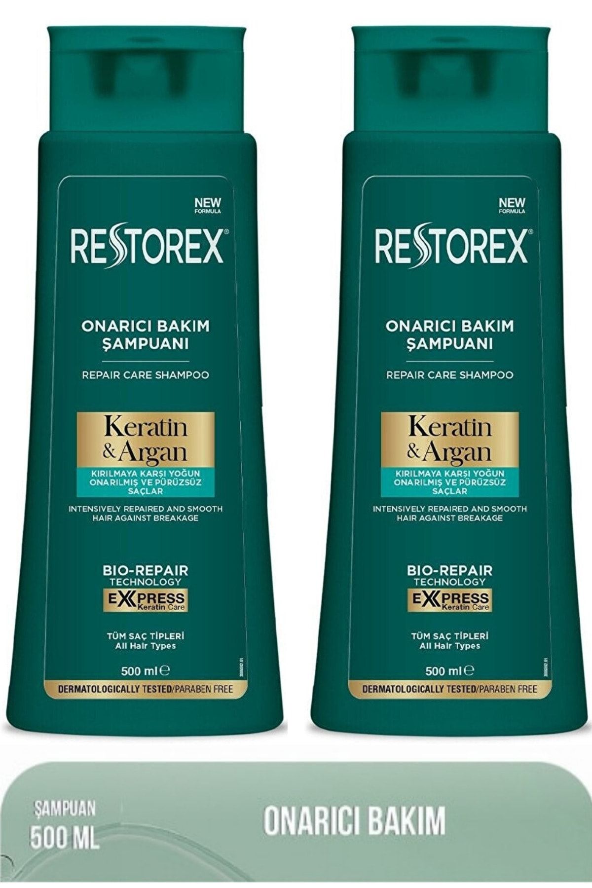 Restorex Keratin & Argan Şampuan 500 Ml 2 Adet