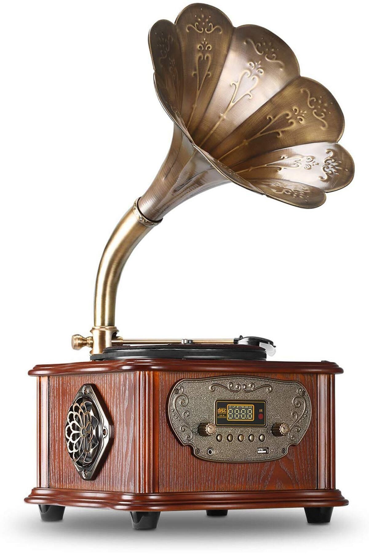 Record Master Rmj-209c Gramofon Pikap - Radyo - Bluetooth - Usb - 33, 45 Devir Plak Çalar