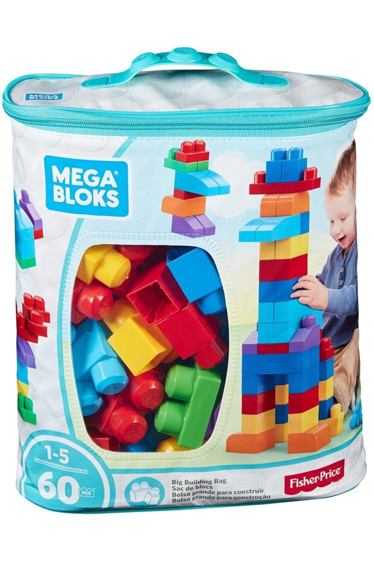 Mega Bloks 60'lı Blok Torbalar Mavi Dch55