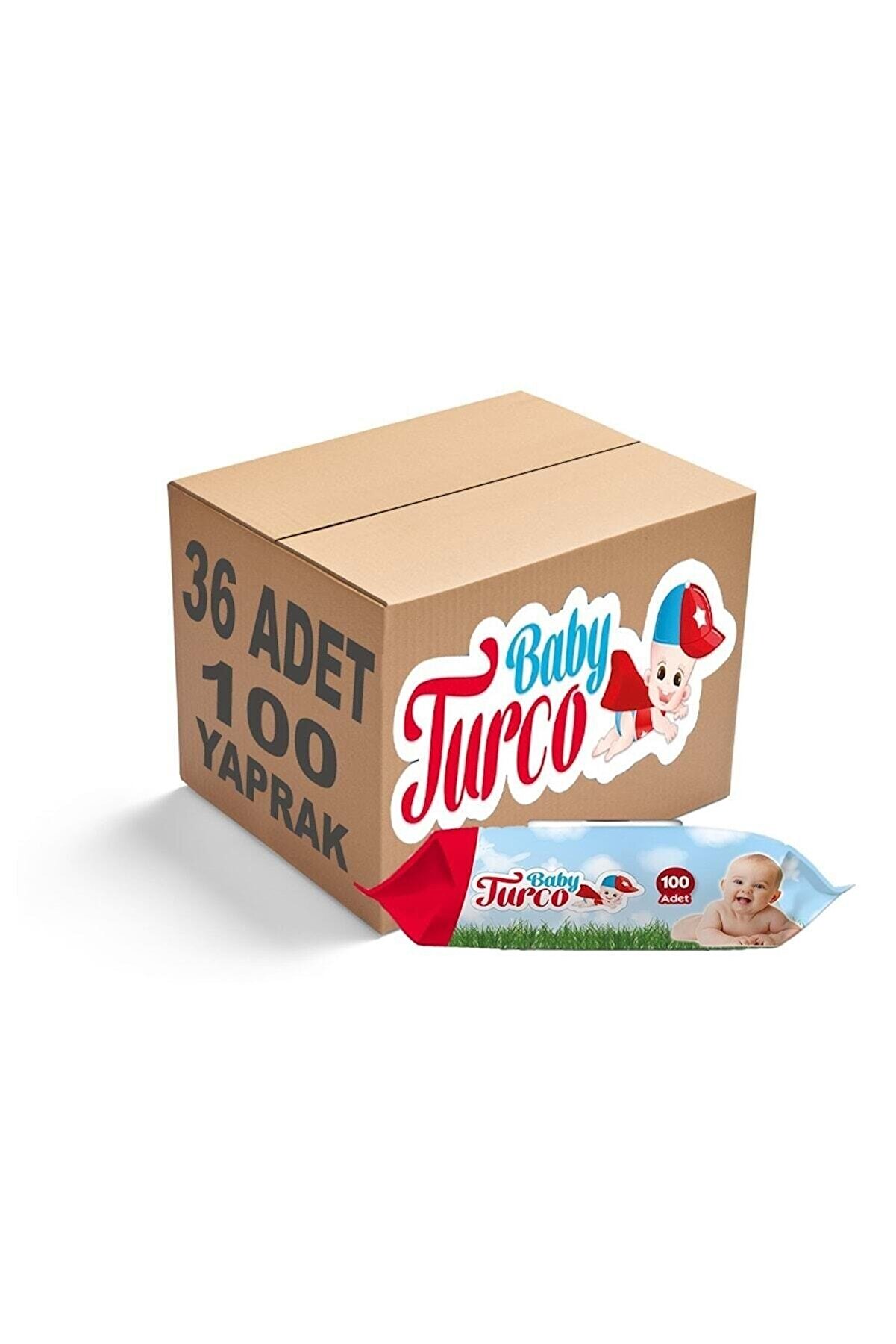 Baby Turco Islak Havlu Mendil Klasik 100 Yaprak 36 Lı Set Plastik Kapaklı