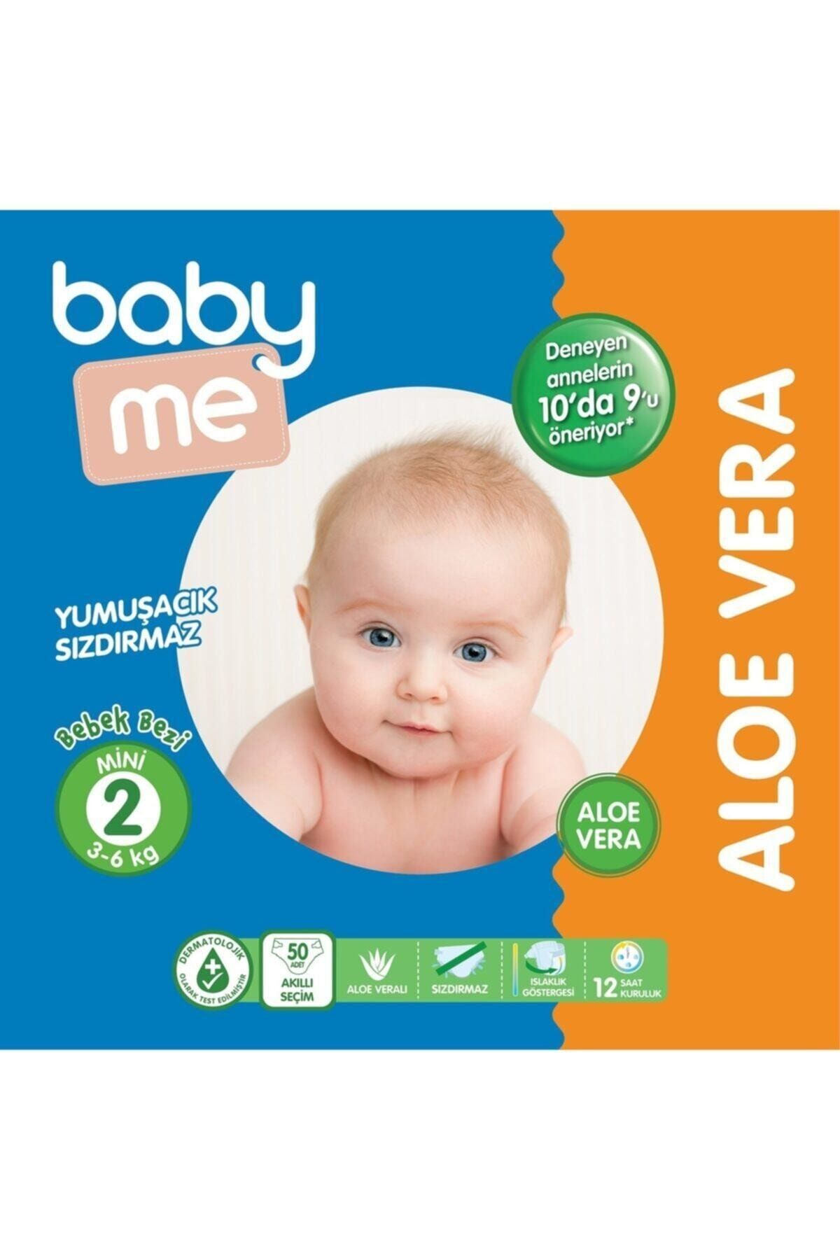 Baby Me Baby Me Aloe Vera Mini 2 Numara Bebek Bezi 3-6 Kg 50 Adet