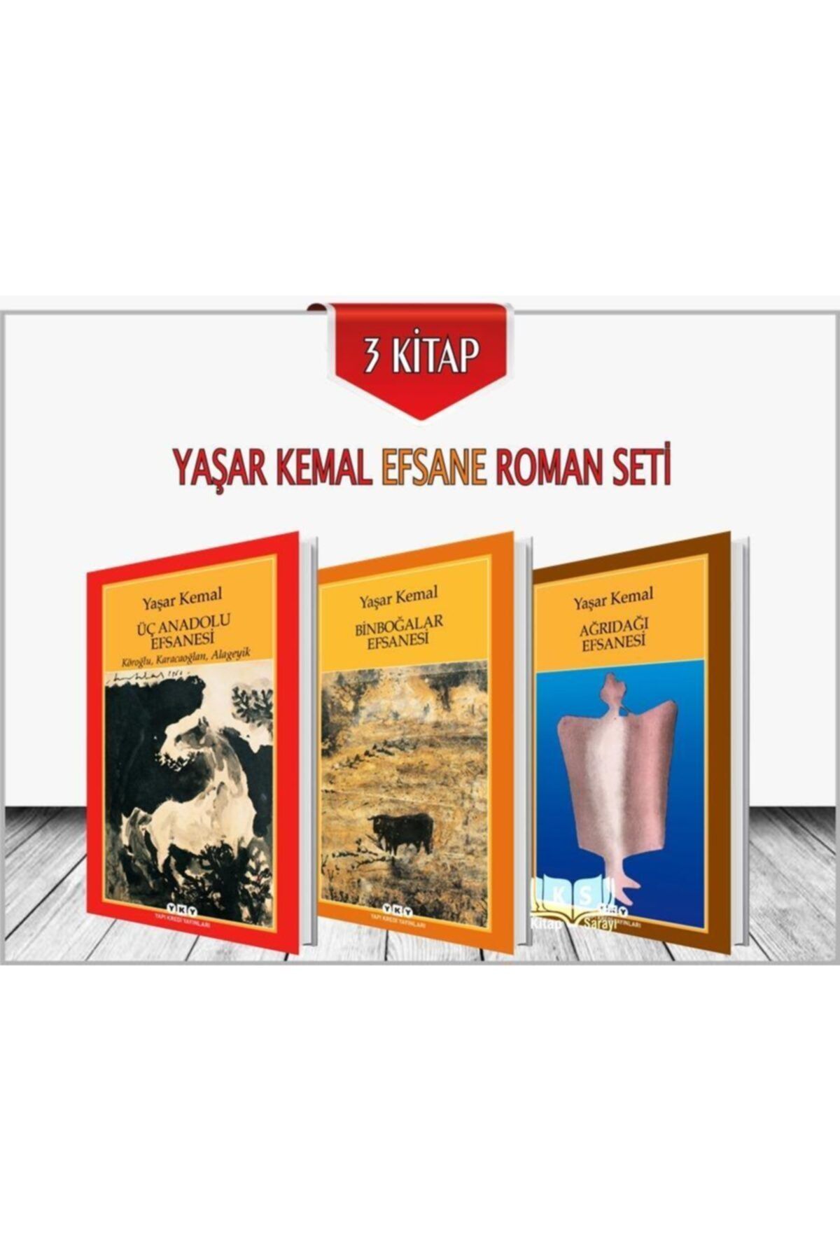 Yapı Kredi Yayınları Yaşar Kemal Efsane Roman Seti 3 Kitap - Yapıkredi Yayınları